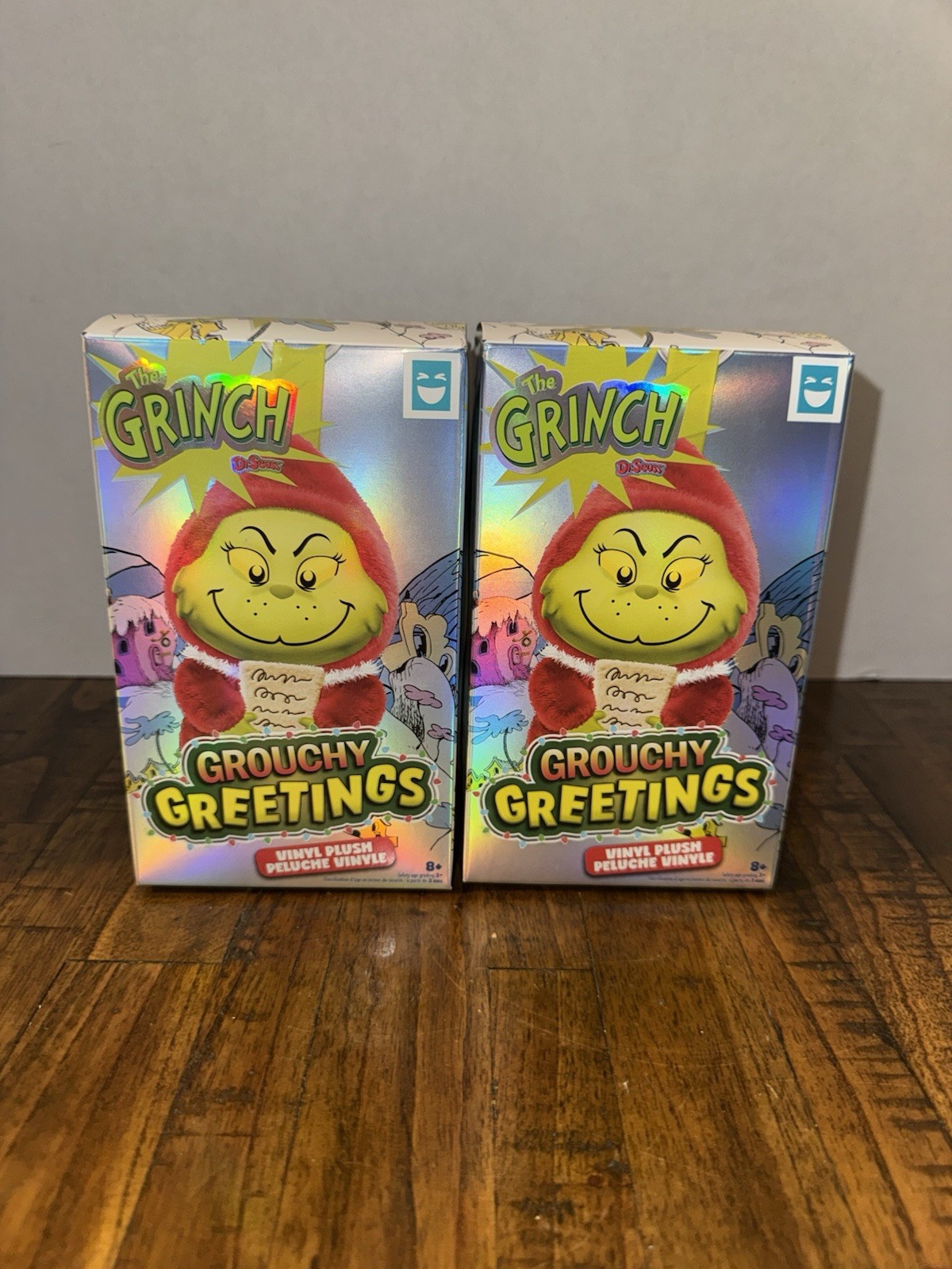 2026 Happy Haul GRINCH GROUCHY GREETINGS Blind Box Vinyl Plush Bag Clip Lot of 2
