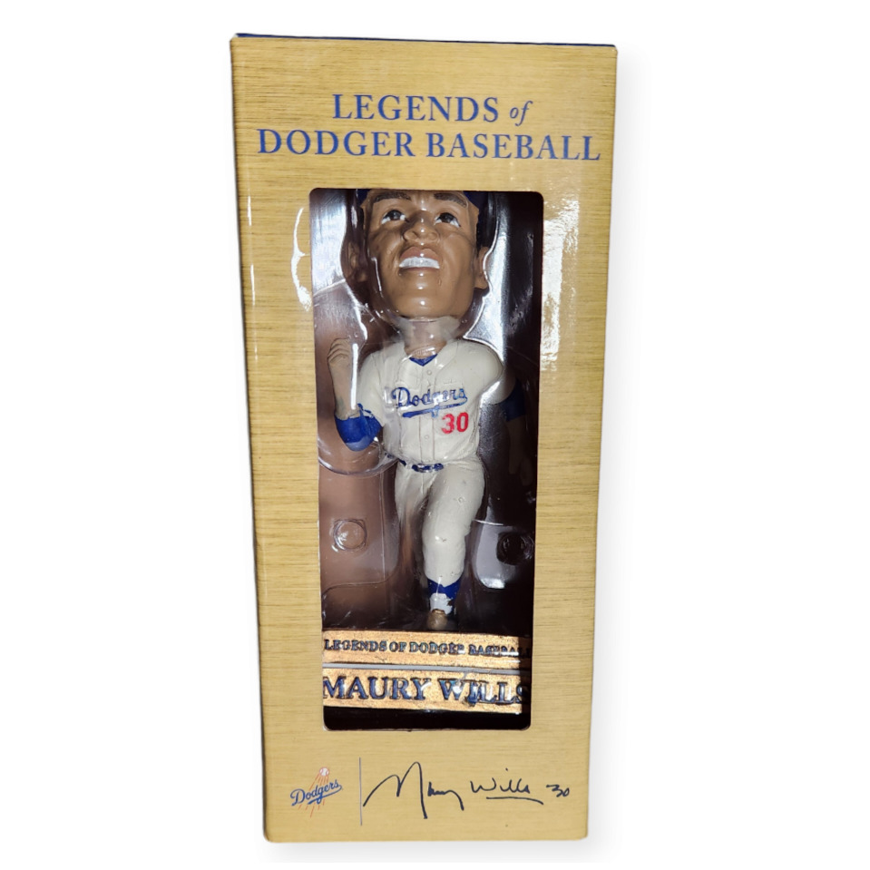 Maury Wills Legends Of Dodgers Baseball SGA Bobblehead 2020 Pre-owned