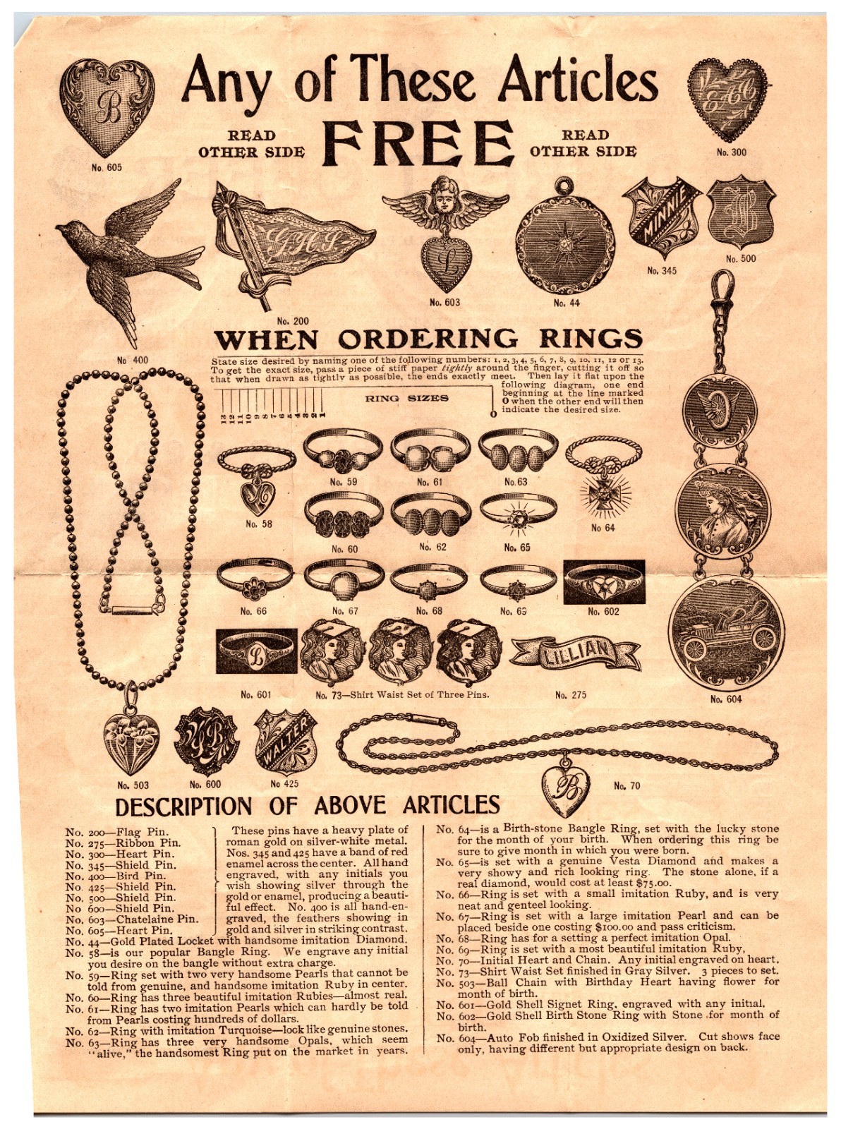 Original Early 1900s - S.H. Burns & Co Order From - Brooklyn, New York Original Early 1900s - S.H. Burns & Co Order From - Brooklyn, New York