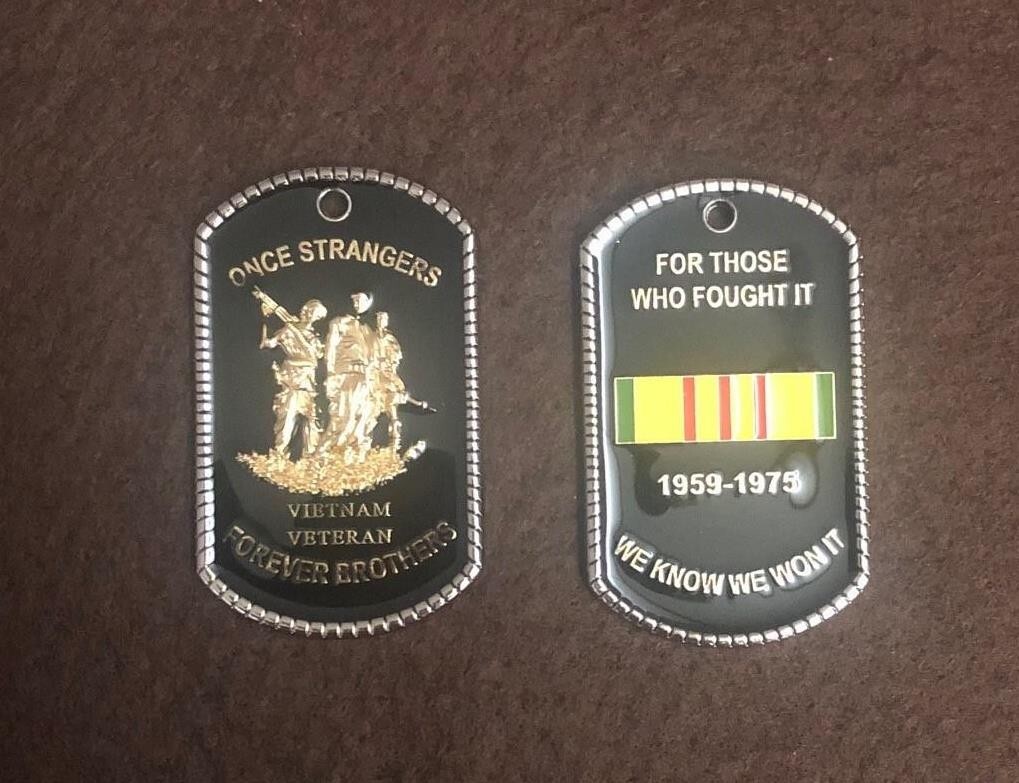 VIETNAM VETERAN TRIBUTE DOG TAG ARMY MARINES NAVY AIR FORCE COAST GUARD