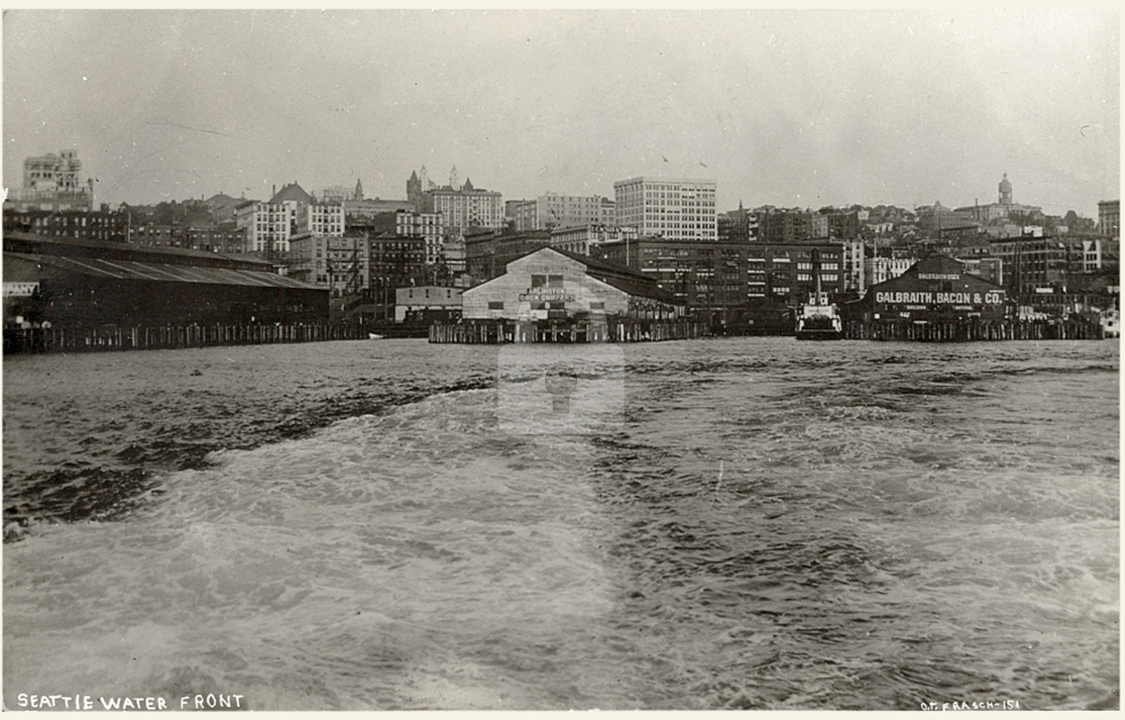 Seattle water front c.1908 RPPC Photo Postcard COPY Seattle water front c.1908 RPPC Photo Postcard COPY