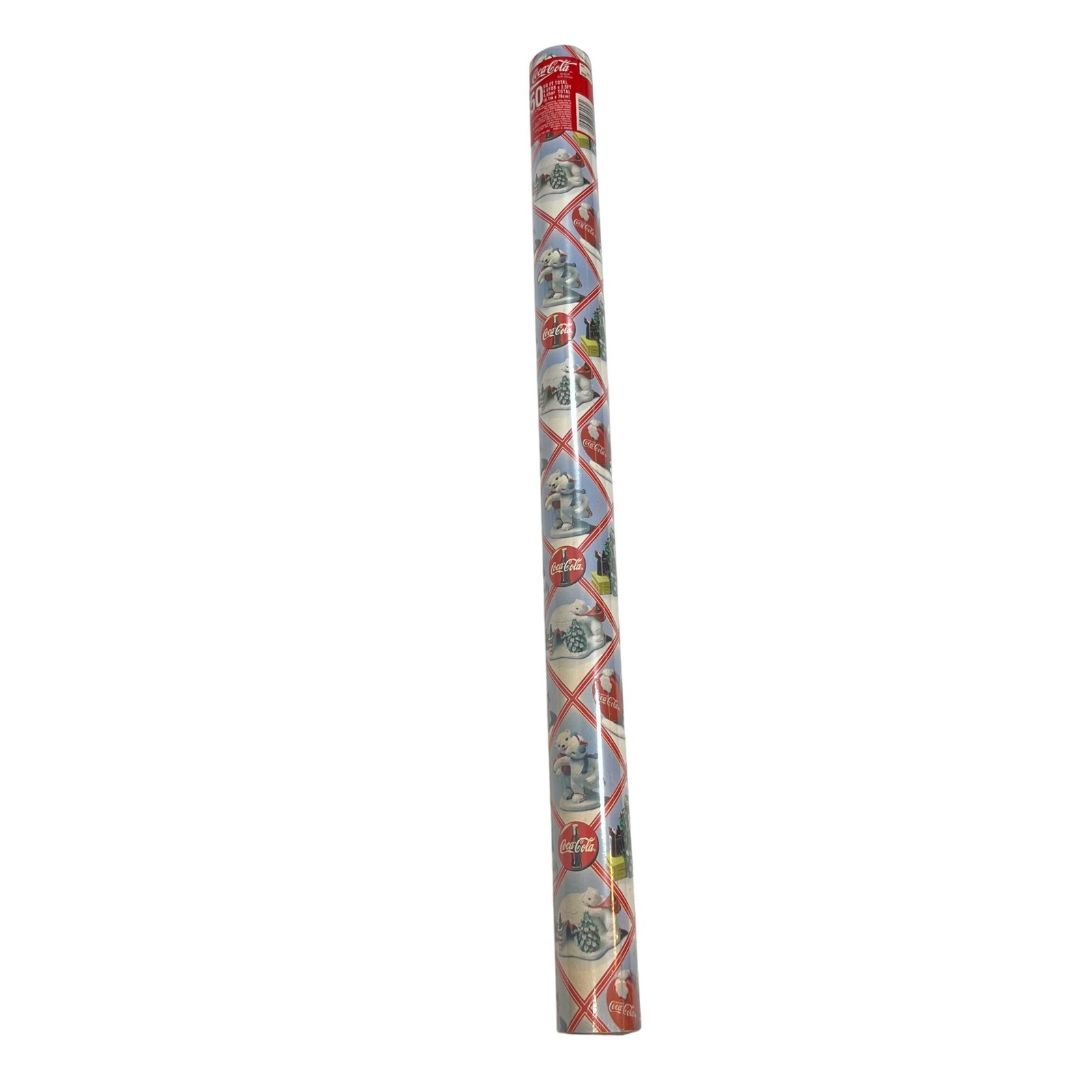 Vintage 1997 Coca-Cola Polar Bear Christmas Wrapping Paper 50 Sq Ft Gift Wrap Vintage 1997 Coca-Cola Polar Bear Christmas Wrapping Paper 50 Sq Ft Gift Wrap