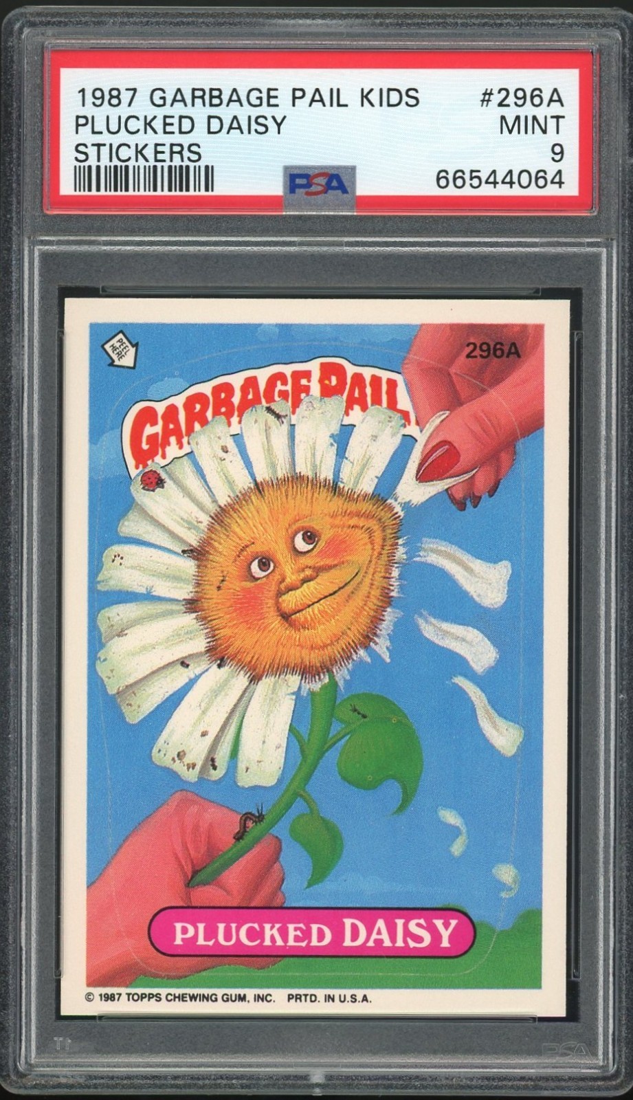 1987 Topps Garbage Pail Kids 8th Series #296A Plucked Daisy PSA 9 MINT Os8