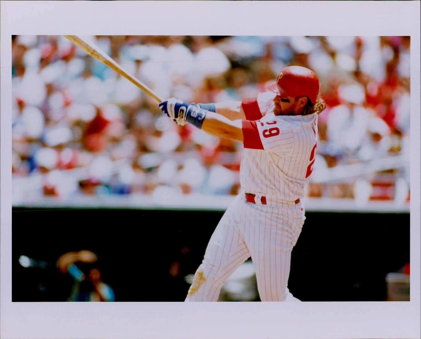 LG850 Original Color Photo JOHN KRUK Philadelphia Phillies Baseball Hitter MLB