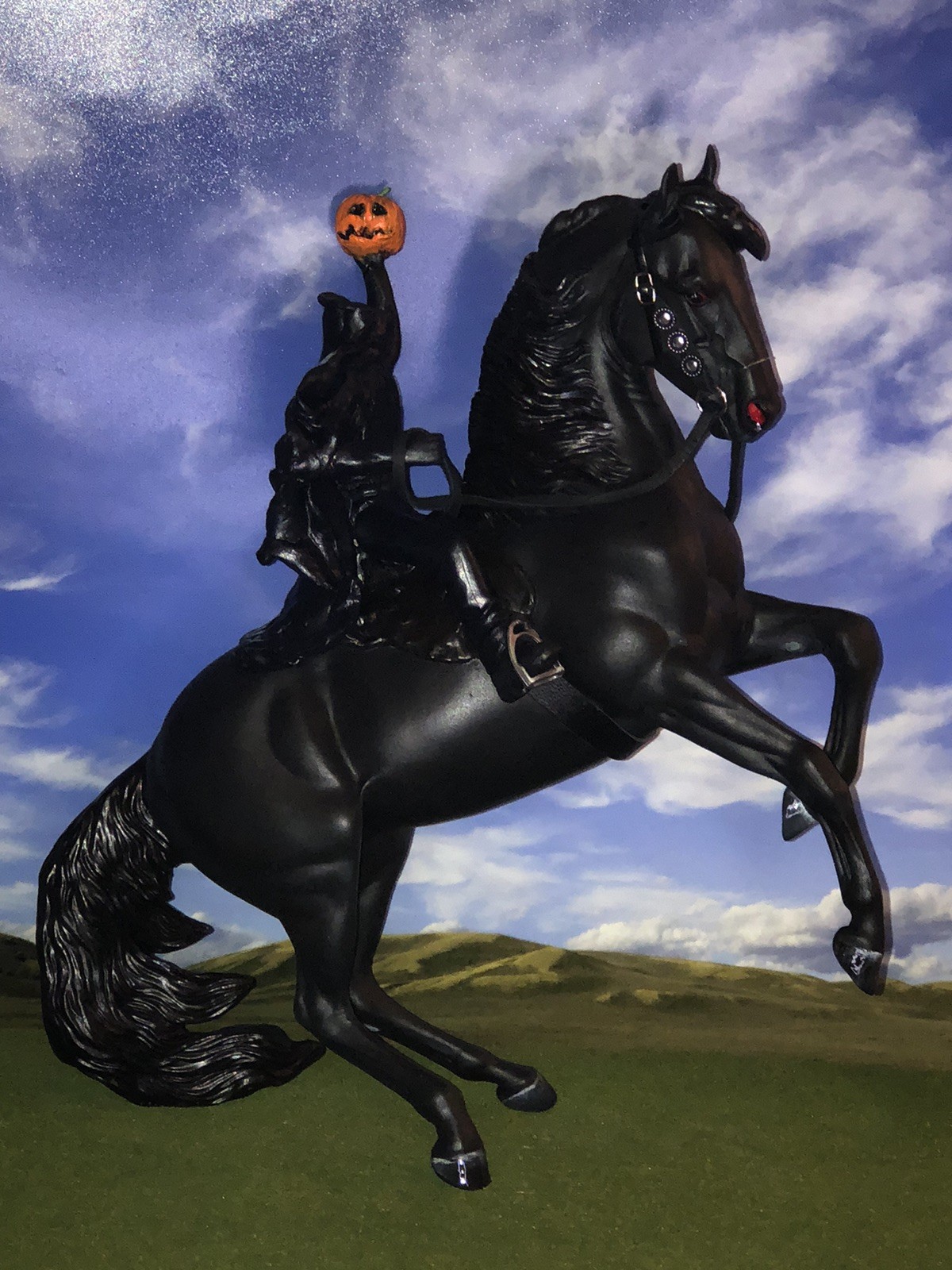 OOAK Breyer cm Custom Resculpted Destado *Halloween Horse *Headless Horseman *