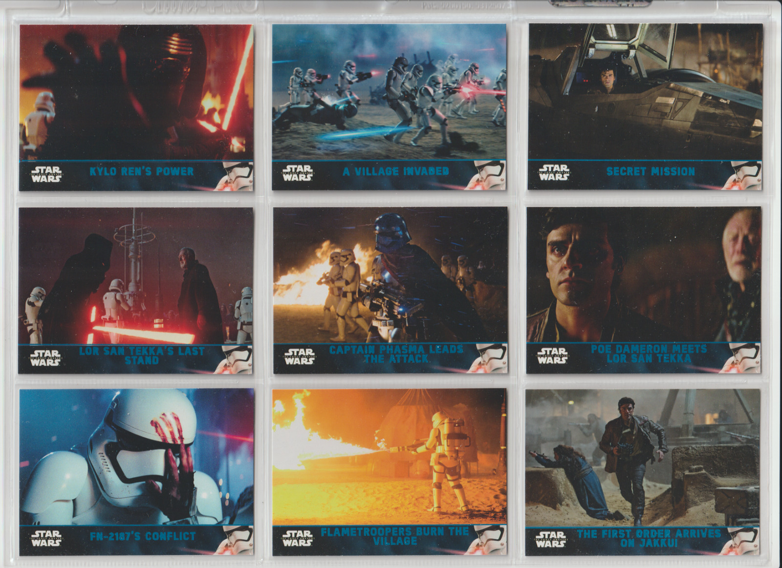 2016 TOPPS STAR WARS THE FORCE AWAKENS Series 2 SET 100 BLUE PARALLEL CARDS