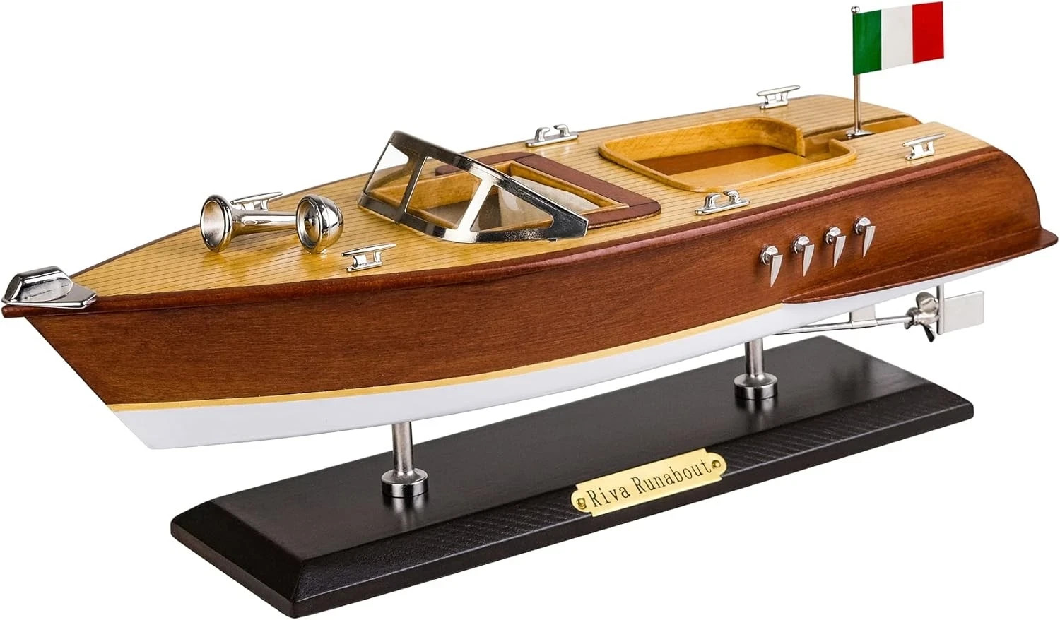 SAILINGSTORY Wooden Speedboat Model Riva Aquarama Runabout Boat Yacht Decor