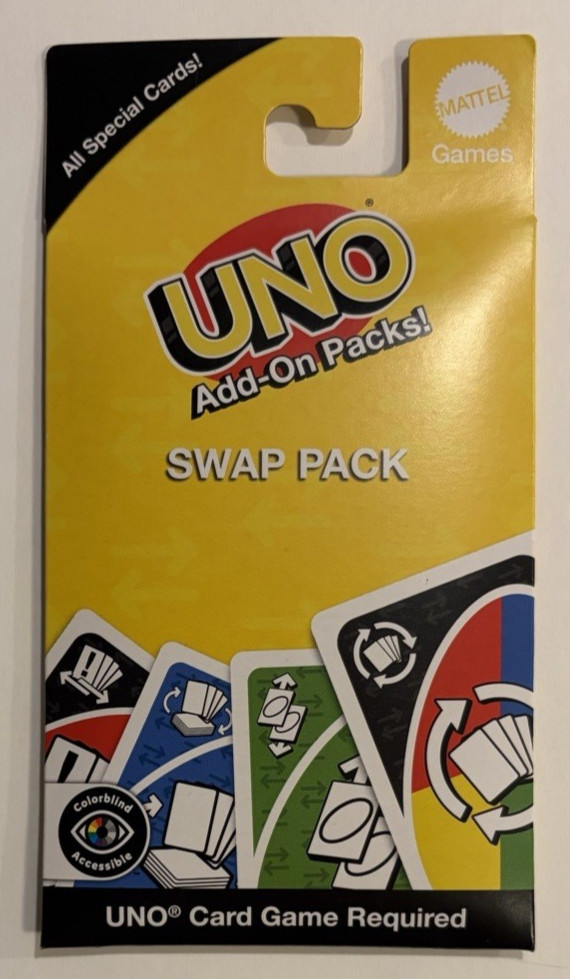 UNO - Add On Packs - Swap Pack - 16 Cards - Brand New/Unopened UNO - Add On Packs - Swap Pack - 16 Cards - Brand New/Unopened