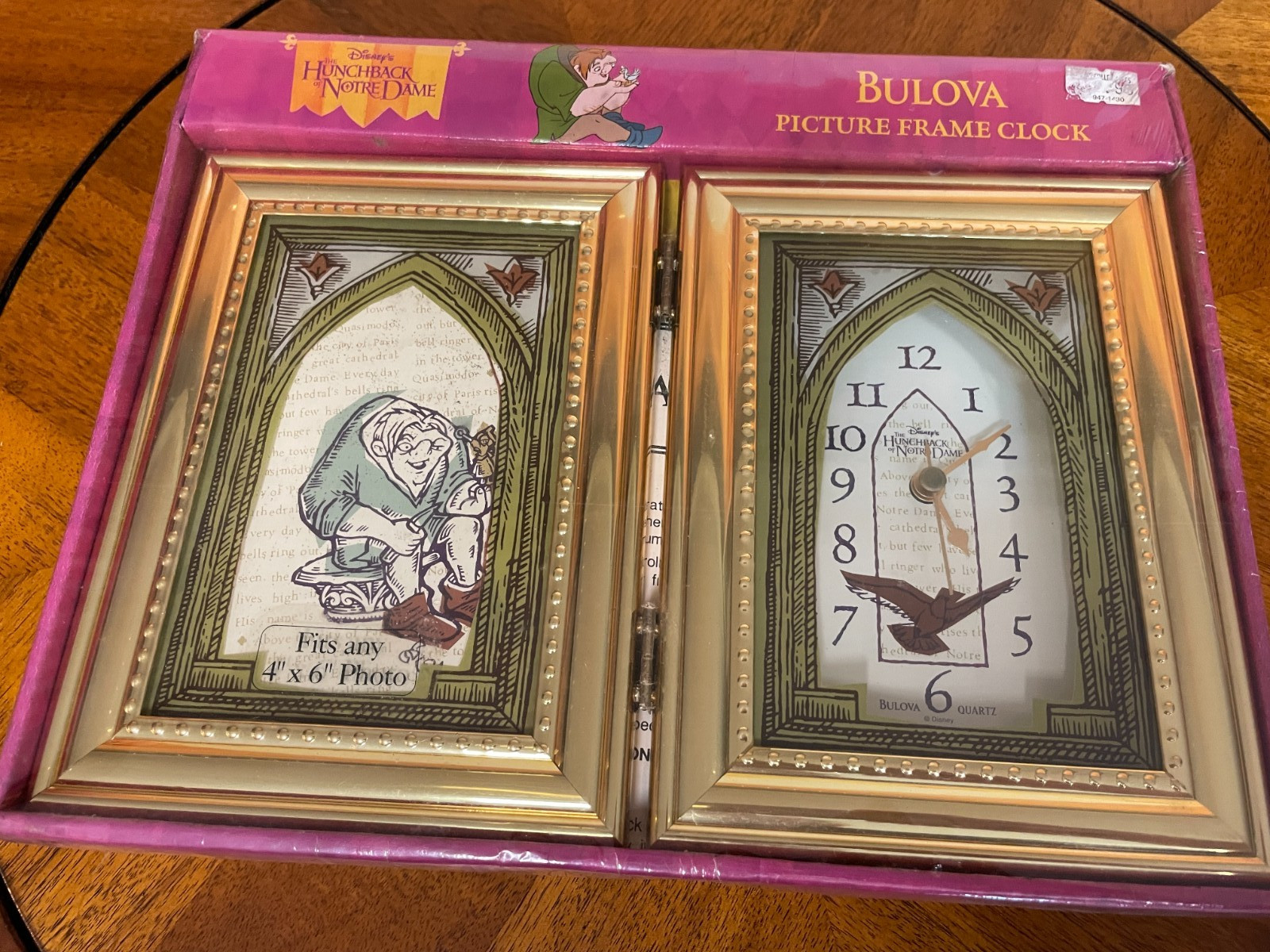 Vintage Bulova Disney Hunchback of Notre Dame Picture Frame Clock Sealed In Box Vintage Bulova Disney Hunchback of Notre Dame Picture Frame Clock Sealed In Box