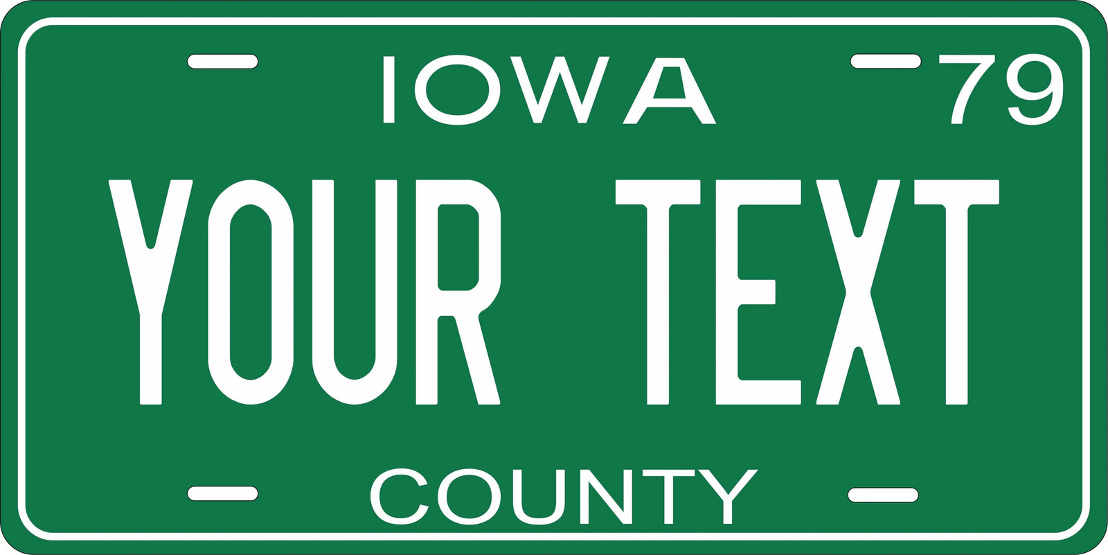 Iowa 1979-85 Novelty License Plate Personalized Auto Motorcycle Bicycle Iowa 1979-85 Novelty License Plate Personalized Auto Motorcycle Bicycle