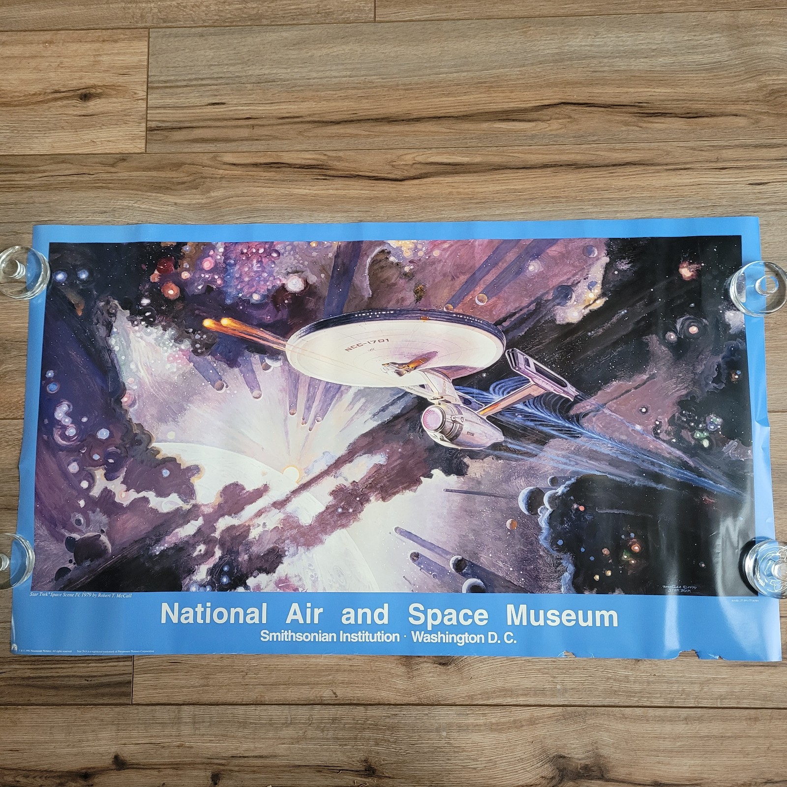 1992 STAR TREK NATIONAL AIR & SPACE MUSEUM POSTER 38x22 USS ENTERPRISE RARE 1992 STAR TREK NATIONAL AIR & SPACE MUSEUM POSTER 38x22 USS ENTERPRISE RARE