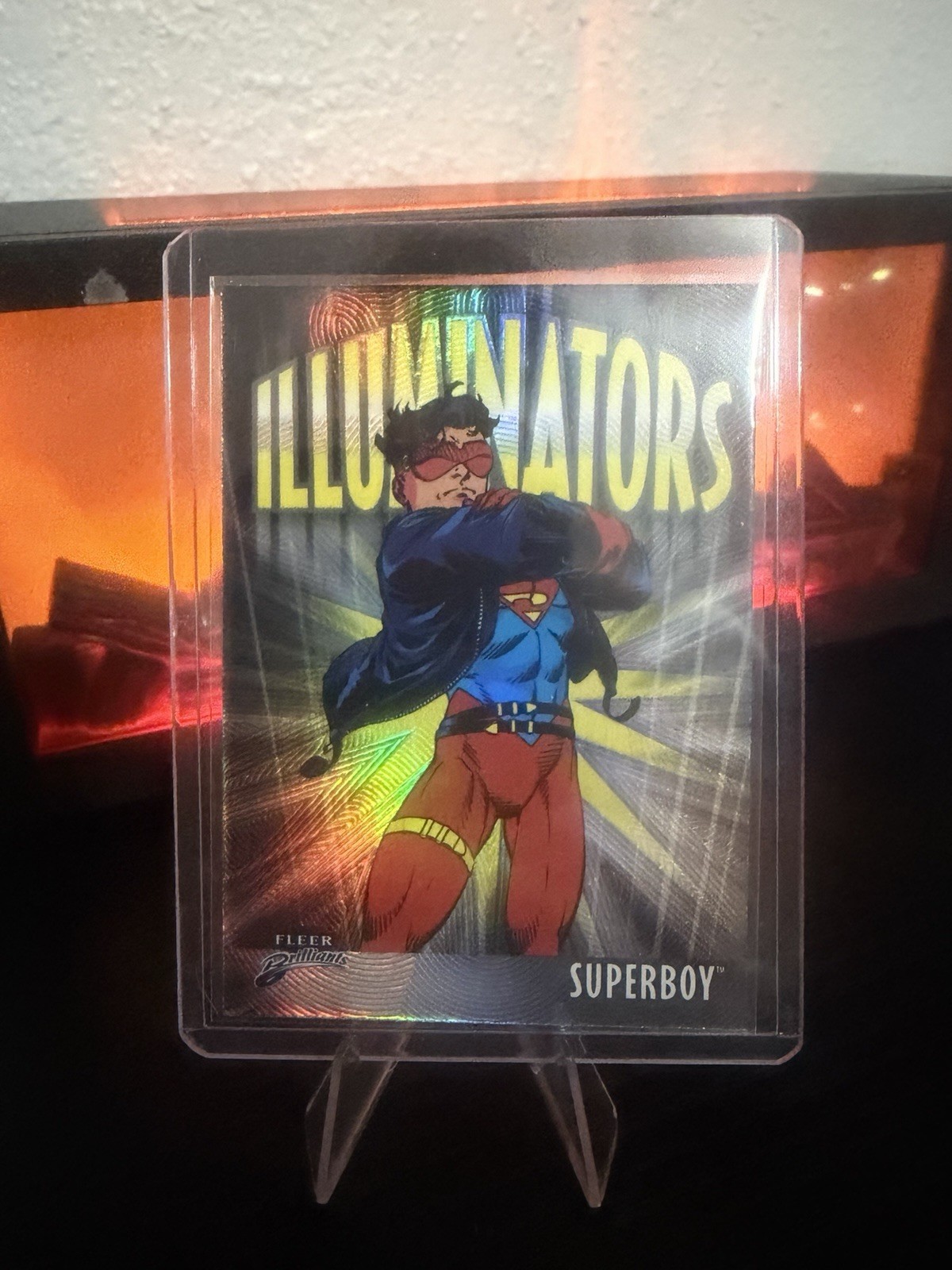 2025 Fleer Brilliants Superman Illuminators Superboy #I-15 Insert Upper Deck DC 2025 Fleer Brilliants Superman Illuminators Superboy #I-15 Insert Upper Deck DC