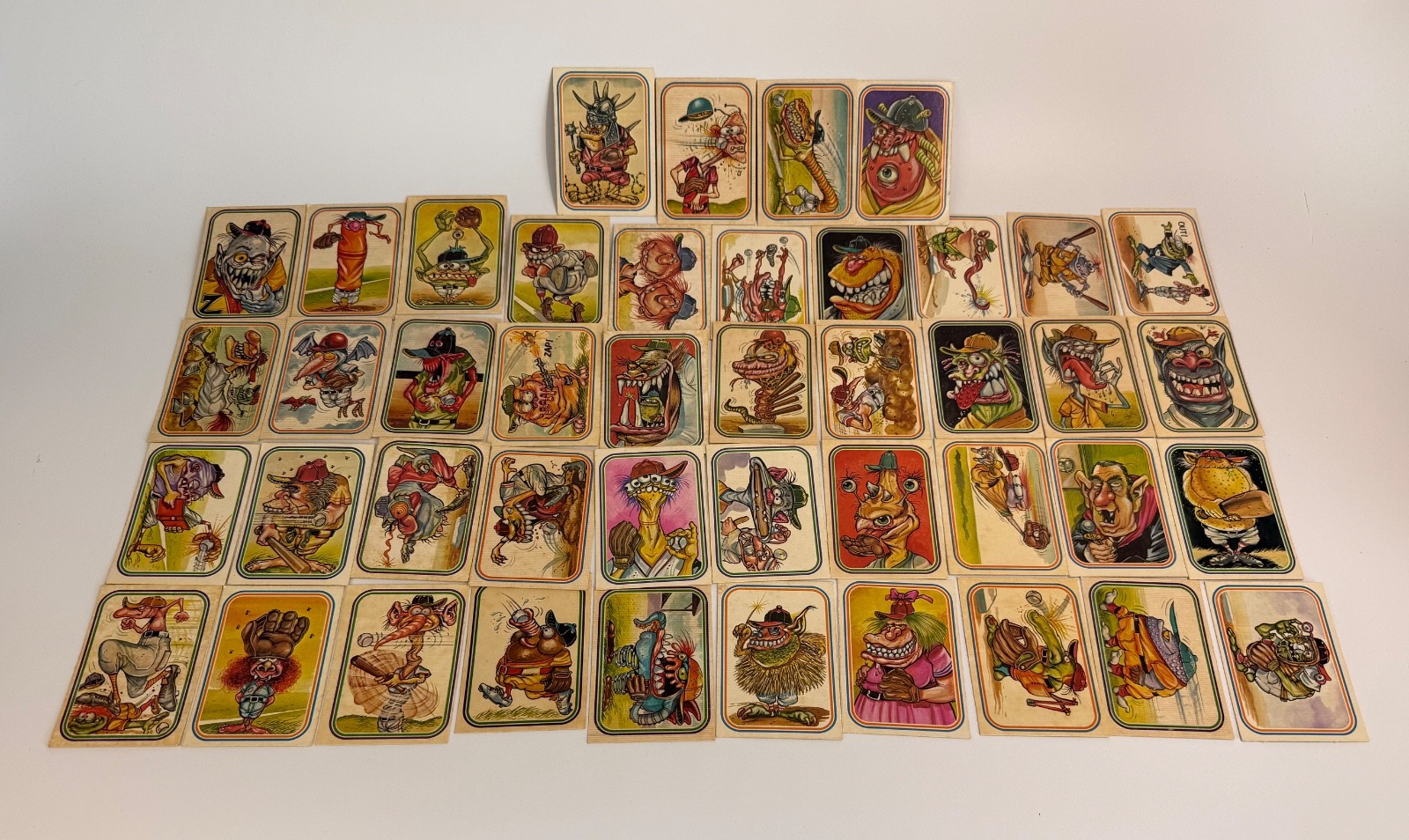 1973 DonRuss BASEBALL SUPER FREAKS 1st Series Stickers Full Set of 44 + 16 Cards 1973 DonRuss BASEBALL SUPER FREAKS 1st Series Stickers Full Set of 44 + 16 Cards