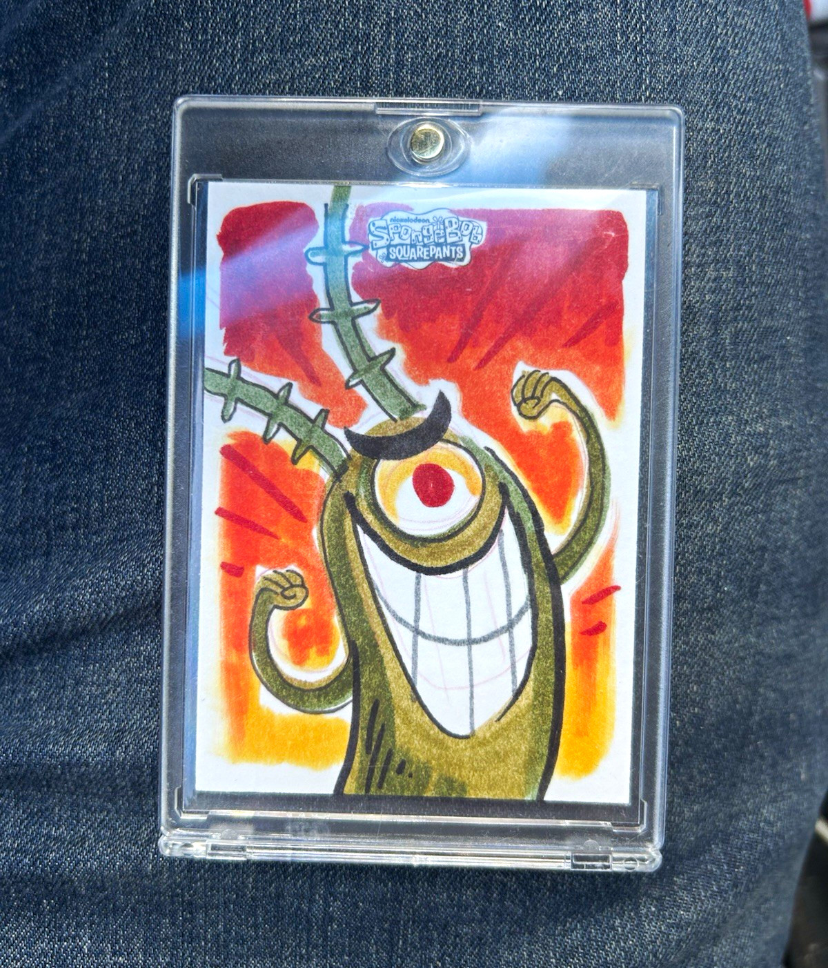 Topps 2025 Chrome SpongeBob 25th Sketch 1/1 Plankton Auto Joey Mason Topps 2025 Chrome SpongeBob 25th Sketch 1/1 Plankton Auto Joey Mason
