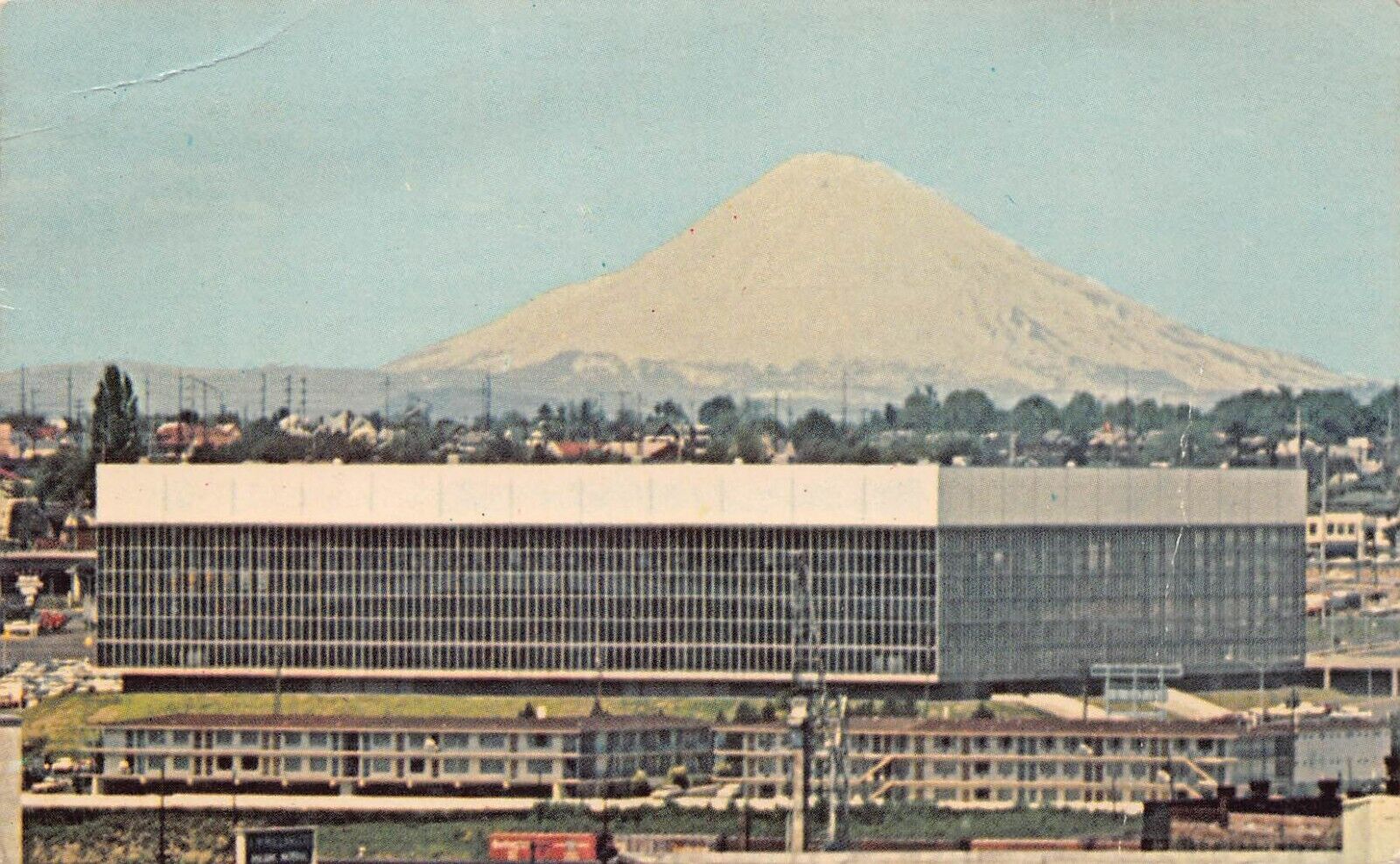 Portland OR Oregon Hockey Stadium Winterhawks Memorial Coliseum Vtg Postcard Q5