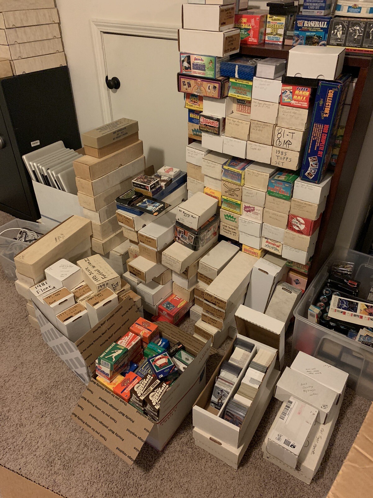 Huge Baseball Card Collection Storage Unit Find Over 3 Million Cards Lot Vintage