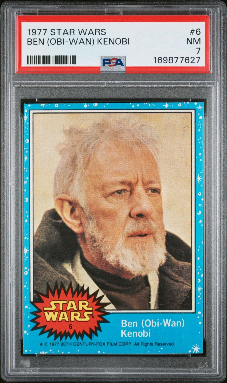 1977 TOPPS STAR WARS BEN (OBI-WAN) KENOBI #6 PSA 7 1977 TOPPS STAR WARS BEN (OBI-WAN) KENOBI #6 PSA 7