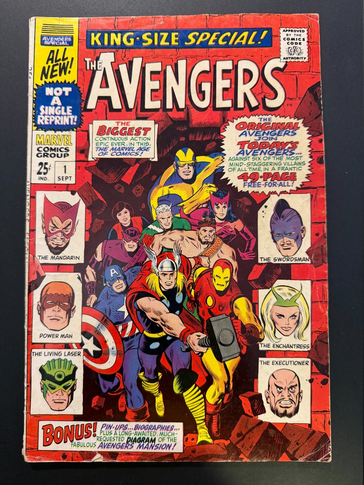 Avengers Annual #1 1967 Key 1st Team-Up Original & New Avengers | Comic 5.0