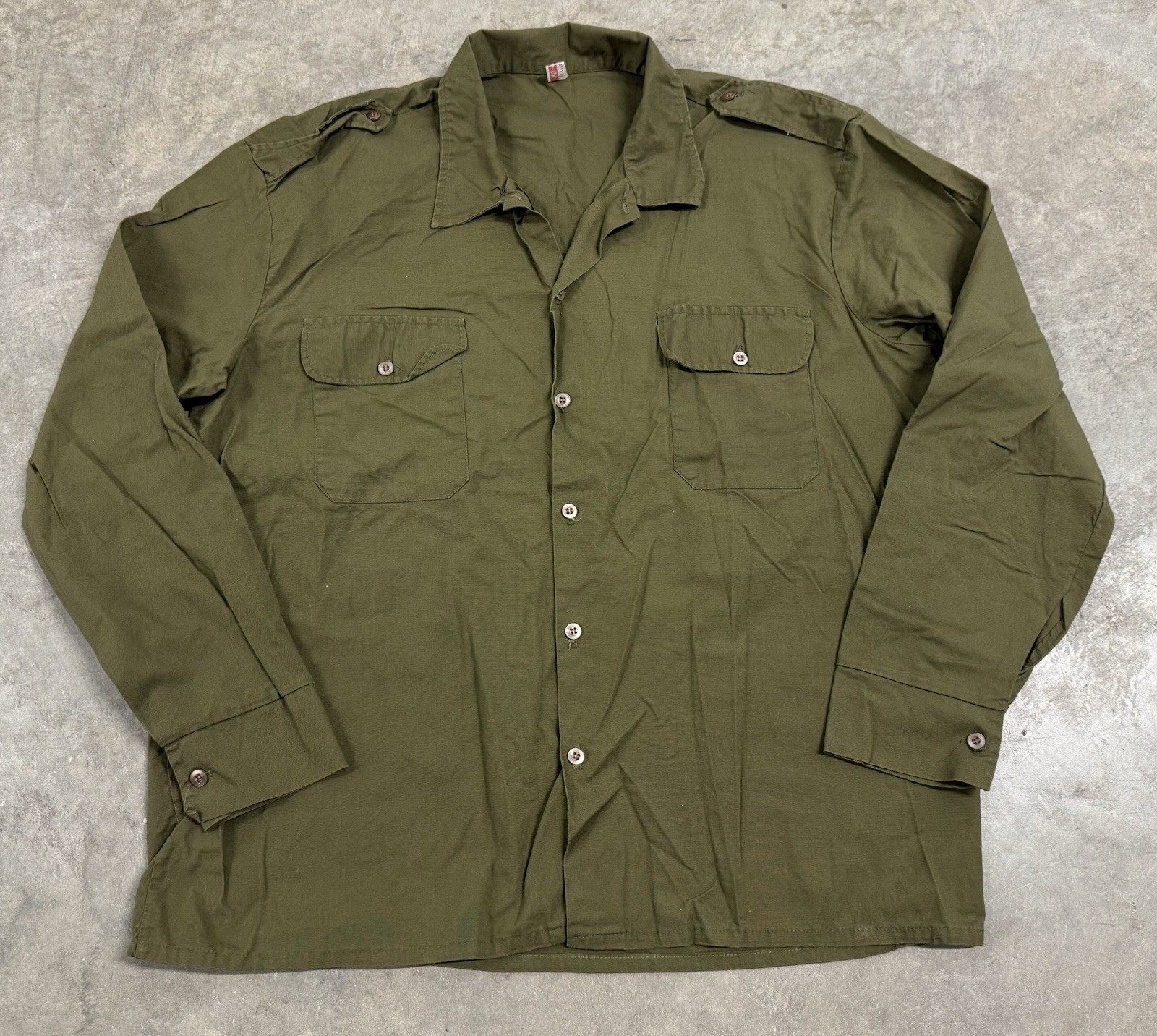 Vintage Israeli Defense Force Army Uniform Shirt IDF Cotton Green 1970s Military Vintage Israeli Defense Force Army Uniform Shirt IDF Cotton Green 1970s Military