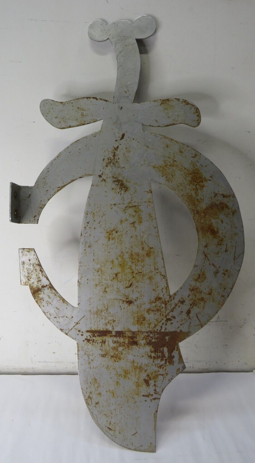 Antique Vintage Large Metal Shriner Building Sign 36in Scimitar Crescent Antique Vintage Large Metal Shriner Building Sign 36in Scimitar Crescent