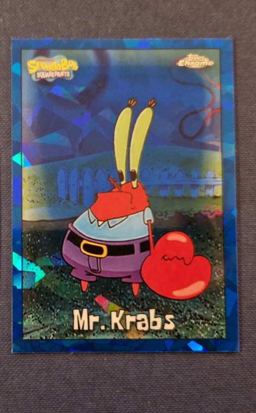 Topps Chrome SpongeBob SquarePants 2025 - Mr. Krabs - SAPPHIRE #28 Topps Chrome SpongeBob SquarePants 2025 - Mr. Krabs - SAPPHIRE #28