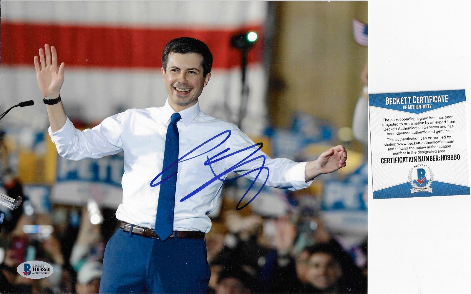 Mayor Pete Buttigieg Signed 8x10 Photo BAS COA Autograph 2020 Candidate