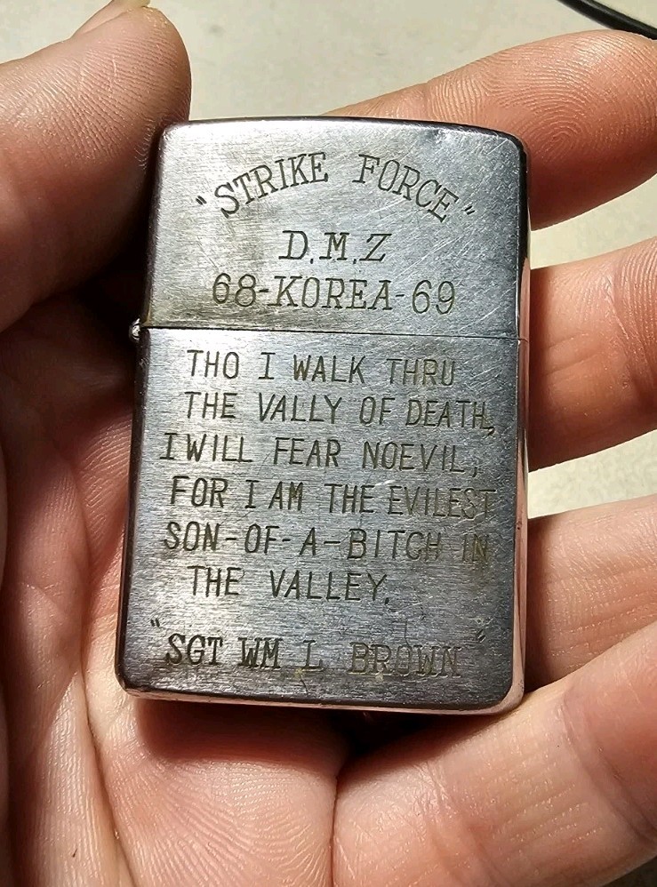 Vintage 1967 Second Korean War Zippo DMZ 1968-1969 Quick Reaction Force Infantry Vintage 1967 Second Korean War Zippo DMZ 1968-1969 Quick Reaction Force Infantry