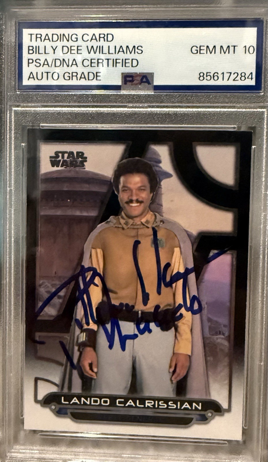 BILLY DEE WILLIAMS SIGNED TRADING CARD LANDO CALRISSIAN STAR WARS PSA GEM MT 10