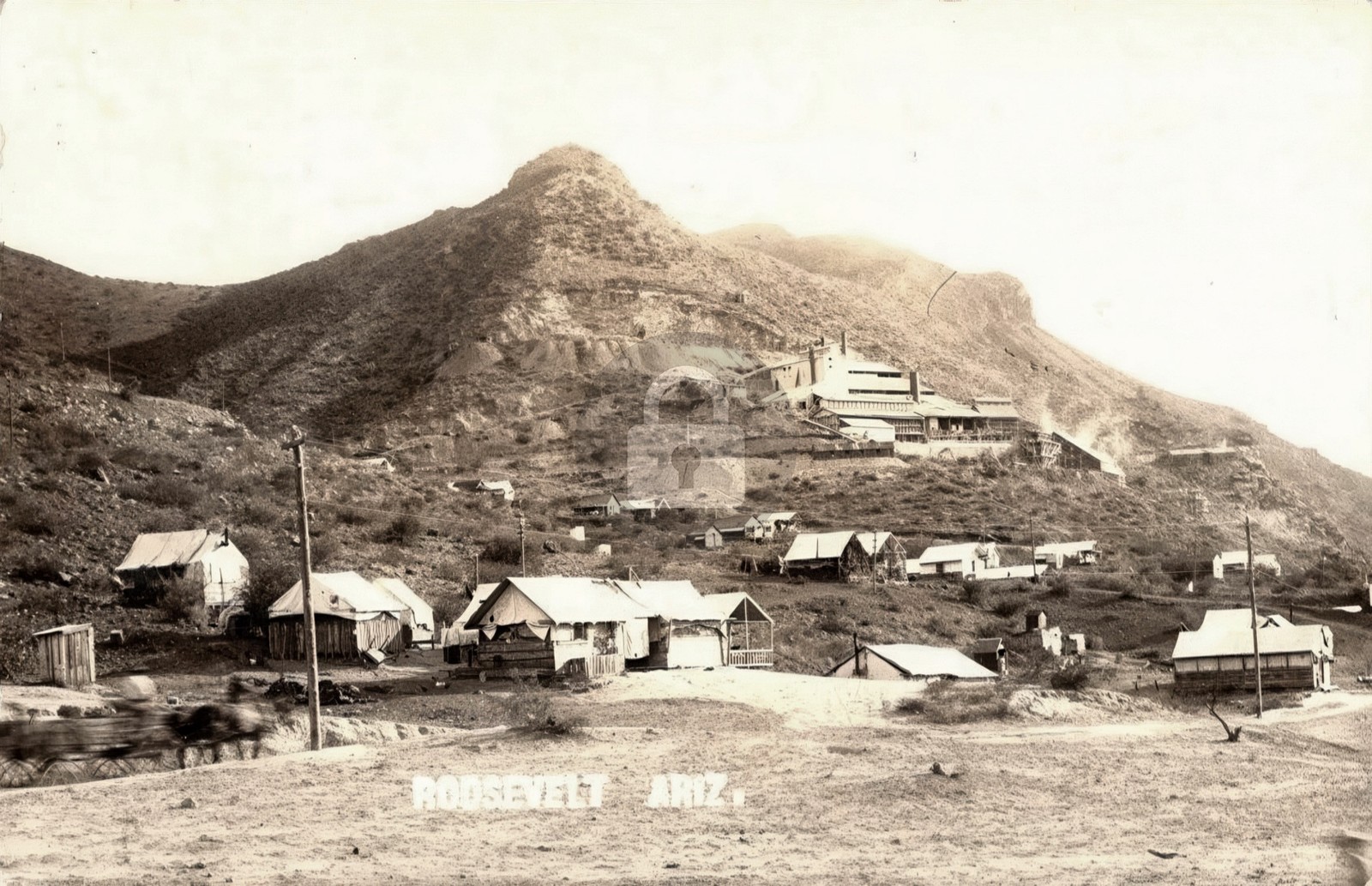 Roosevelt AZ Arizona TOWN HOMES Gila Co 1908 RPPC Photo Postcard COPY Roosevelt AZ Arizona TOWN HOMES Gila Co 1908 RPPC Photo Postcard COPY