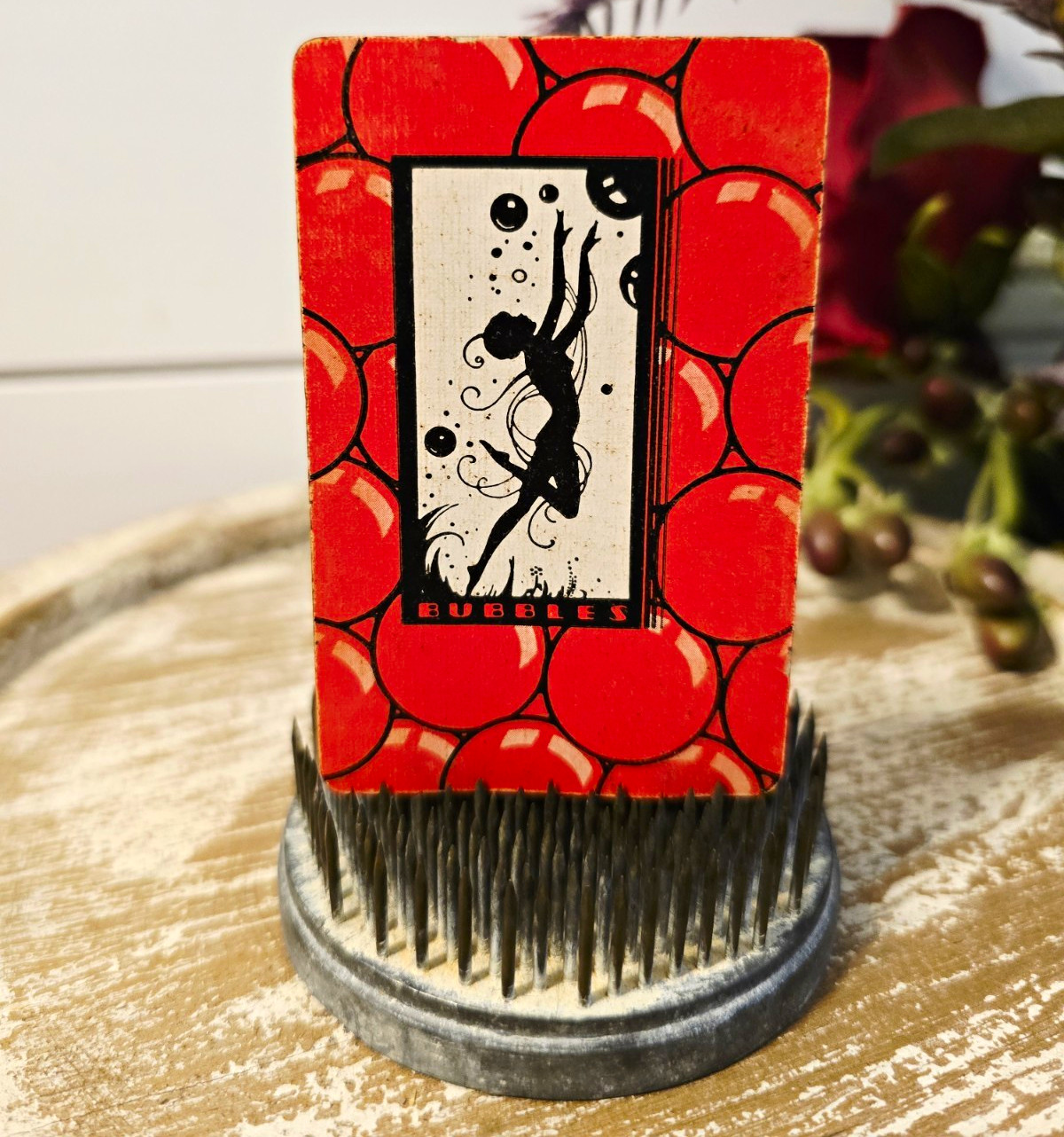 Vintage Art Deco Playing Card, Bubbles Named Card, Trade Swap Card Vintage Art Deco Playing Card, Bubbles Named Card, Trade Swap Card