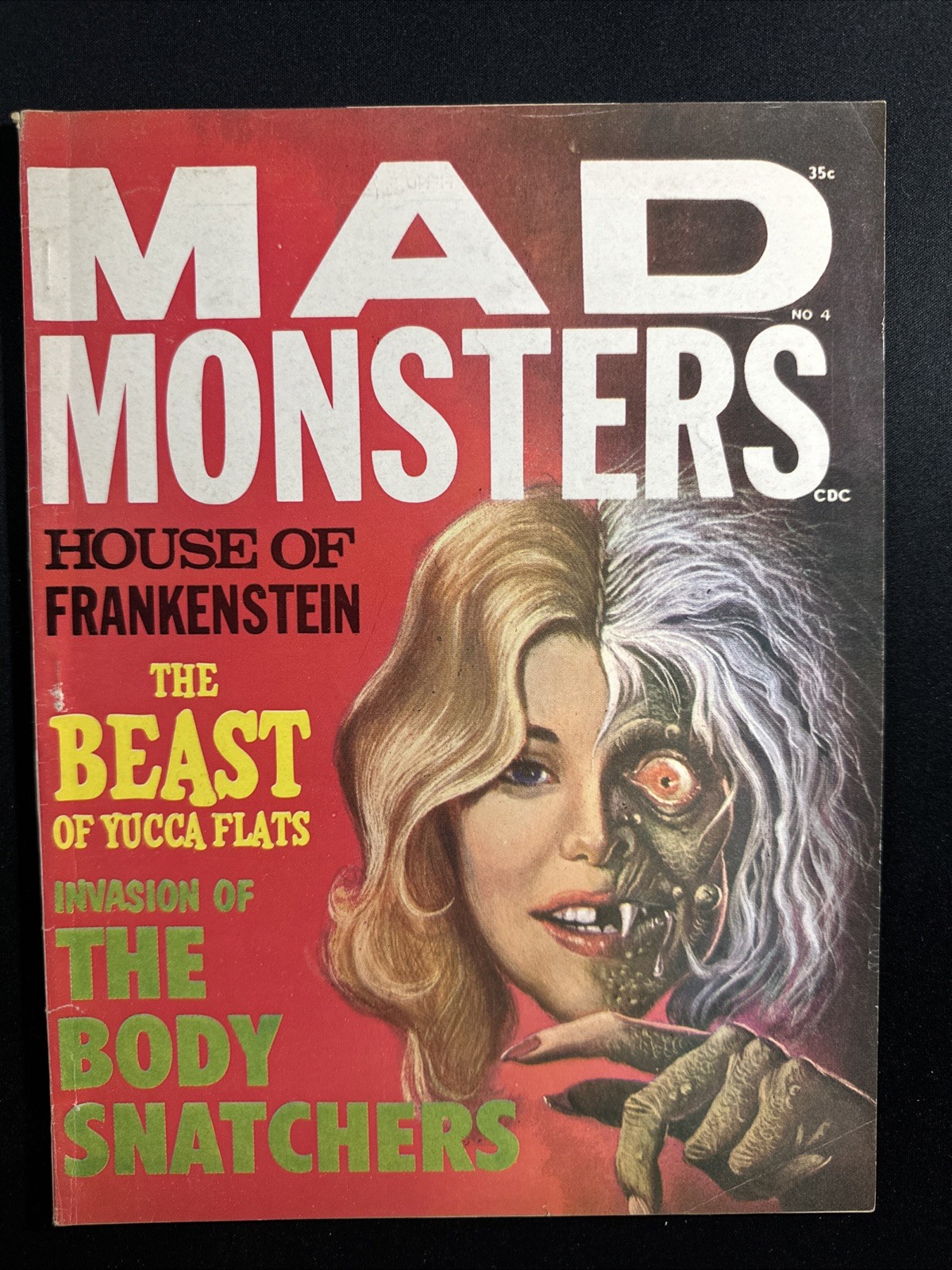 MAD MONSTERS #4 1962 House Of Frankenstein Silver Age Horror Magazine VG/Fine