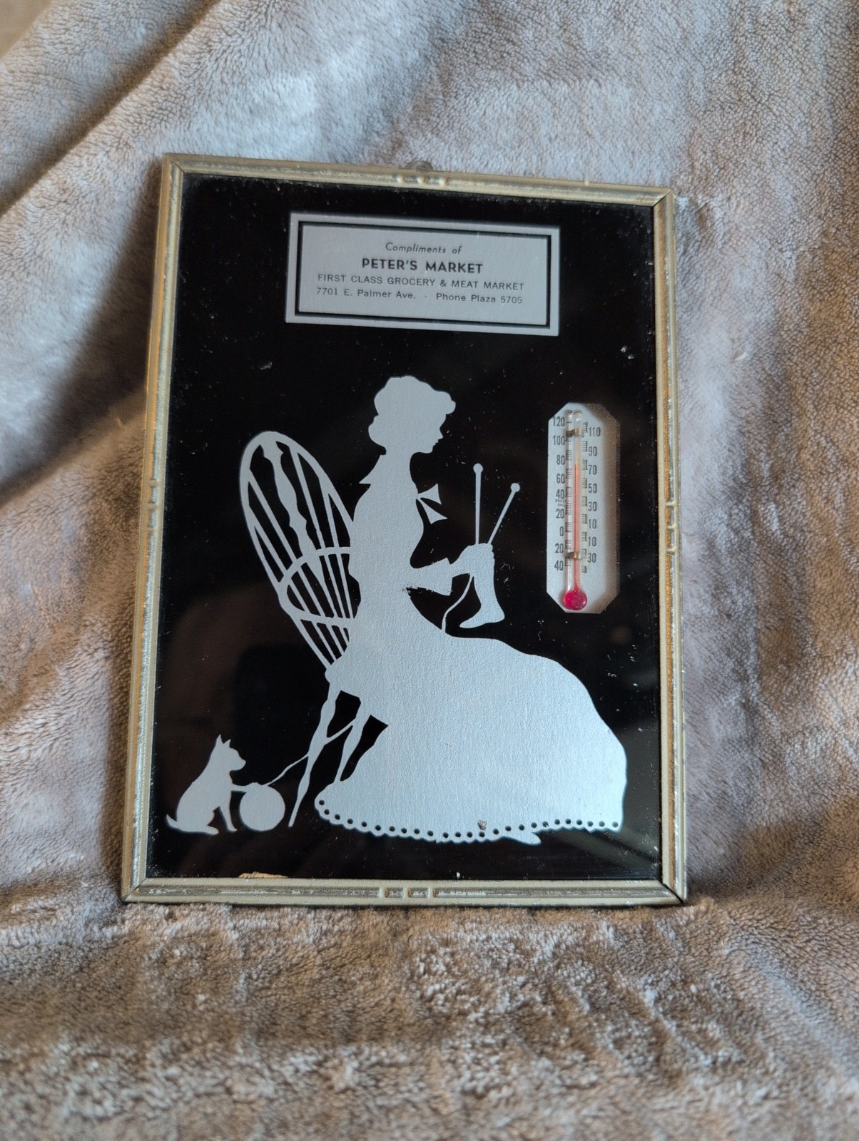 Vintage Peters Market 1st Class Grocery Meat Market Detroit MI thermometer Vintage Peters Market 1st Class Grocery Meat Market Detroit MI thermometer
