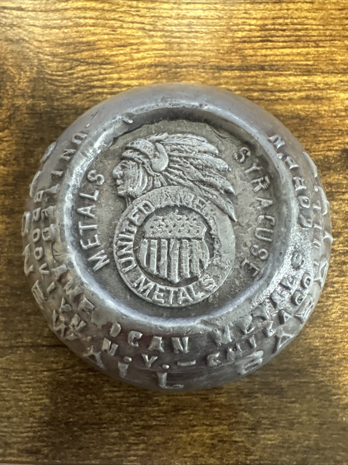 Vintage Stonewall Babbitt United American Metals Corp 4.7 lb Advertising Ingot
