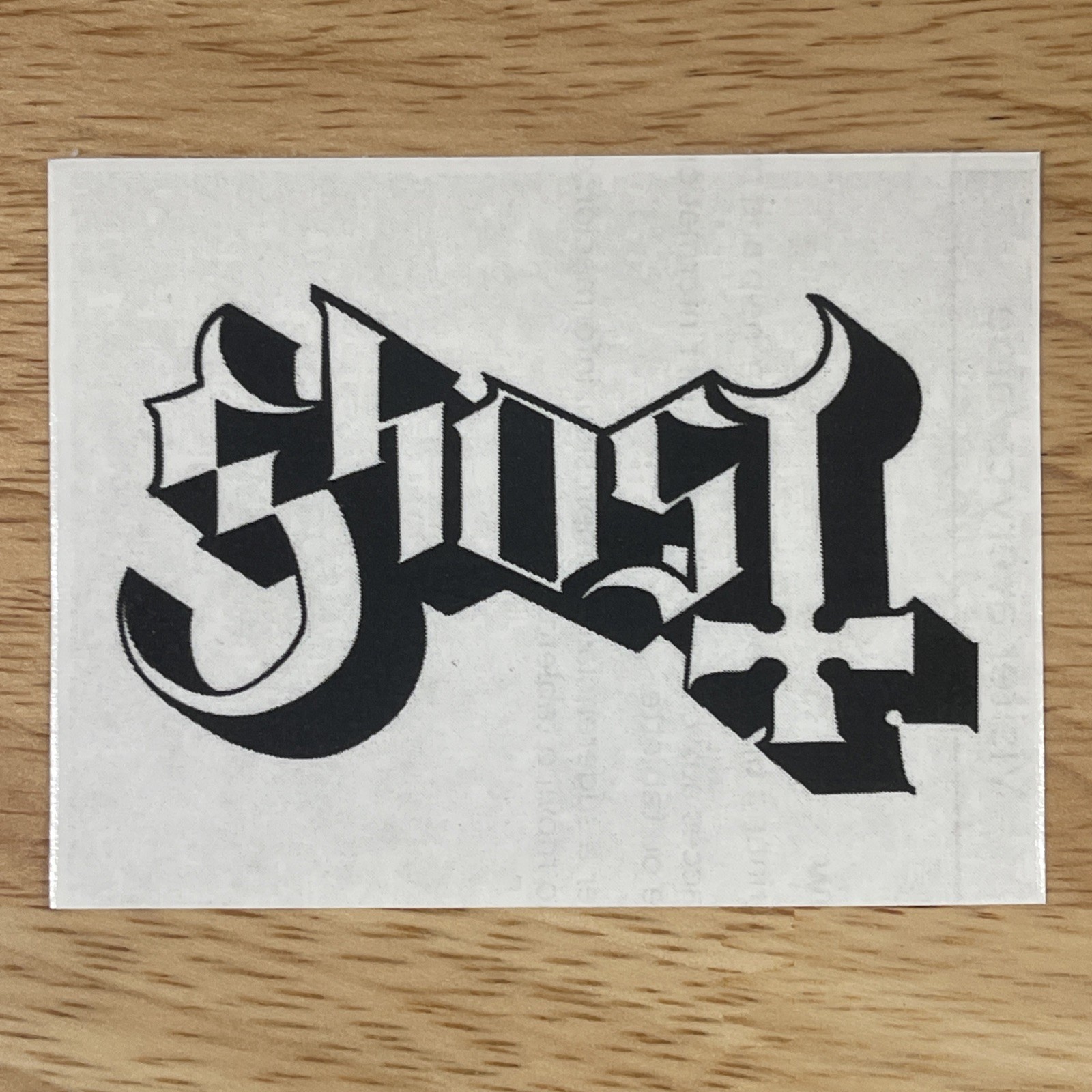 Ghost Band Logo Clear Sticker Square Transparent Background 3.5x2.75 Inch Ghost Band Logo Clear Sticker Square Transparent Background 3.5x2.75 Inch