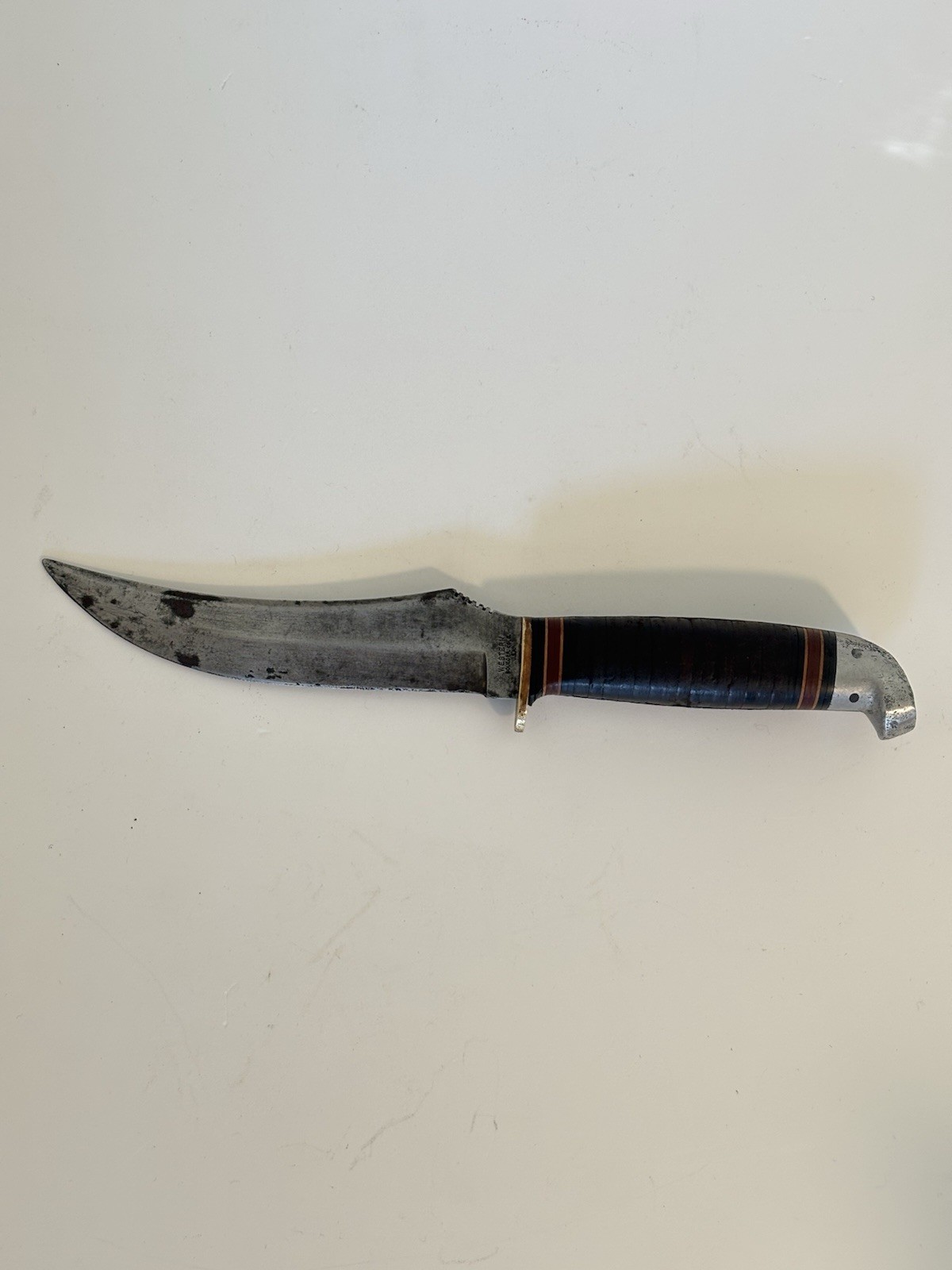 Vintage Western L39 Boulder CO USA Fixed Blade Hunting Knife Stacked Leather {AH Vintage Western L39 Boulder CO USA Fixed Blade Hunting Knife Stacked Leather {AH