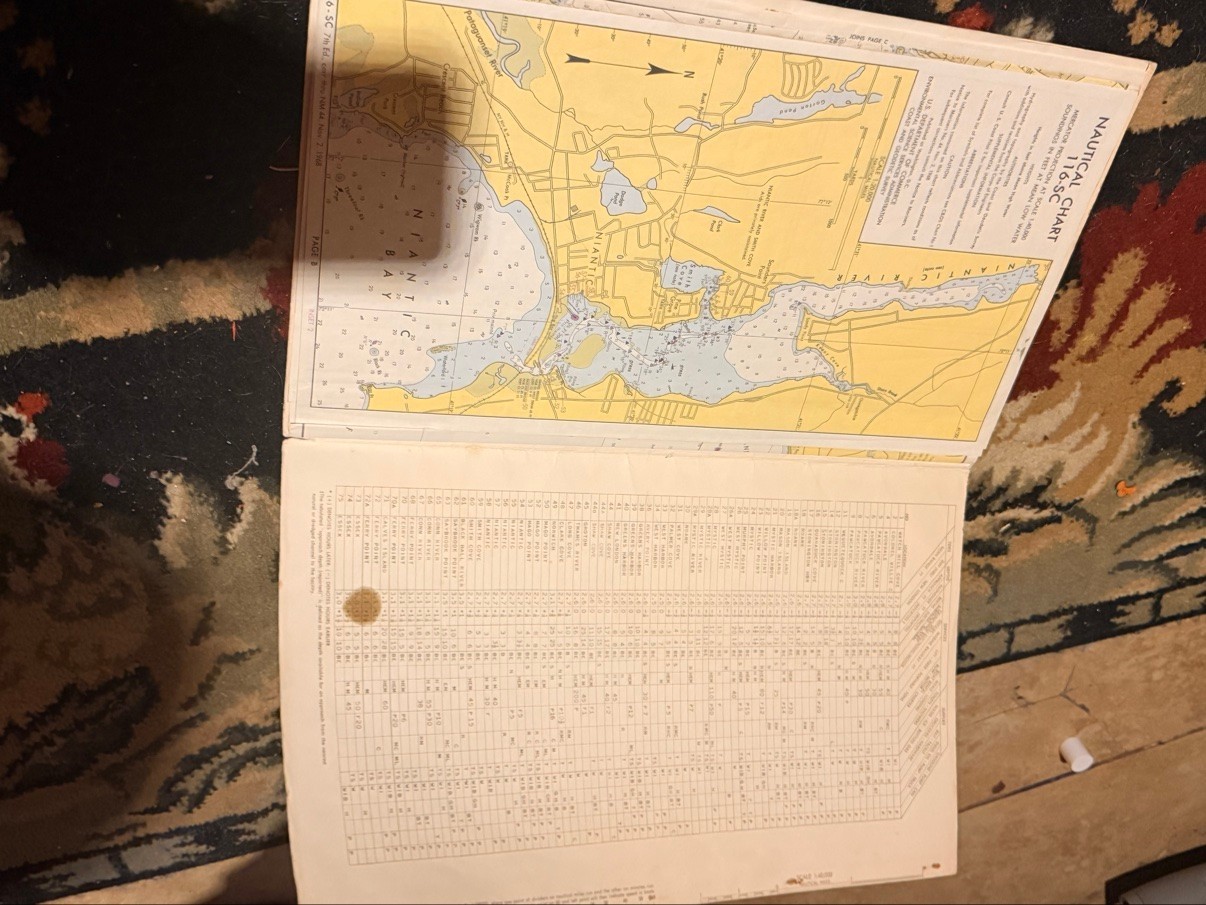 Vintage 1968 Nautical Chart 116-SC - Watch Hill to New Haven, Long Island Sound Vintage 1968 Nautical Chart 116-SC - Watch Hill to New Haven, Long Island Sound