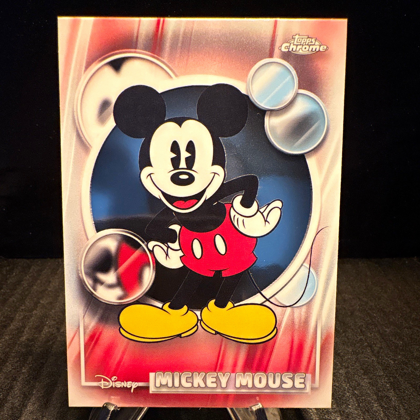 Topps 2026 Topps Chrome Disney Mickey Mouse Base Trading Card #50 Topps 2026 Topps Chrome Disney Mickey Mouse Base Trading Card #50