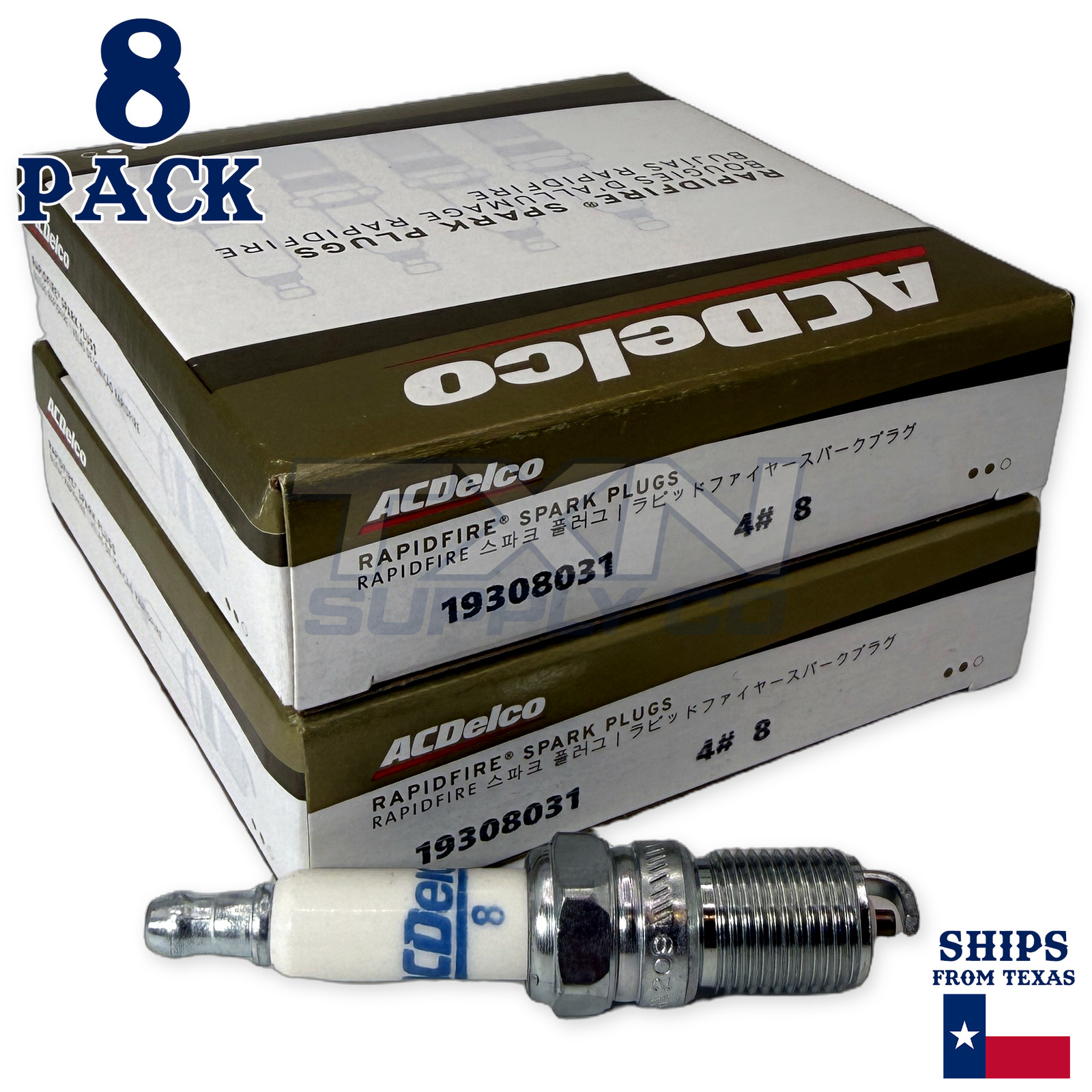 8 Pack GM ACDelco #8 RAPIDFIRE Platinum Spark Plugs 8 Pack GM ACDelco #8 RAPIDFIRE Platinum Spark Plugs
