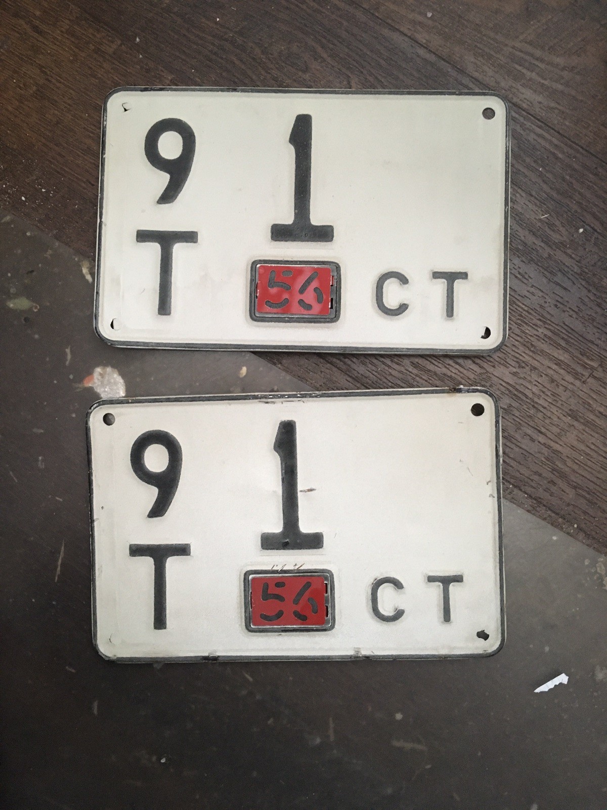 PAIR OF CONNECTICUT LICENSE PLATES 1956 Vg Condition ,reg# 1, Ships Fast PAIR OF CONNECTICUT LICENSE PLATES 1956 Vg Condition ,reg# 1, Ships Fast