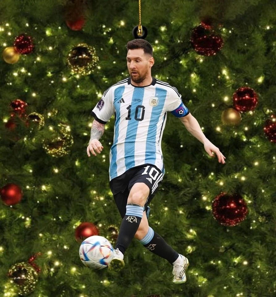 Messi Argentina Christmas Acrylic Ornament, Custom Acrylic Ornament