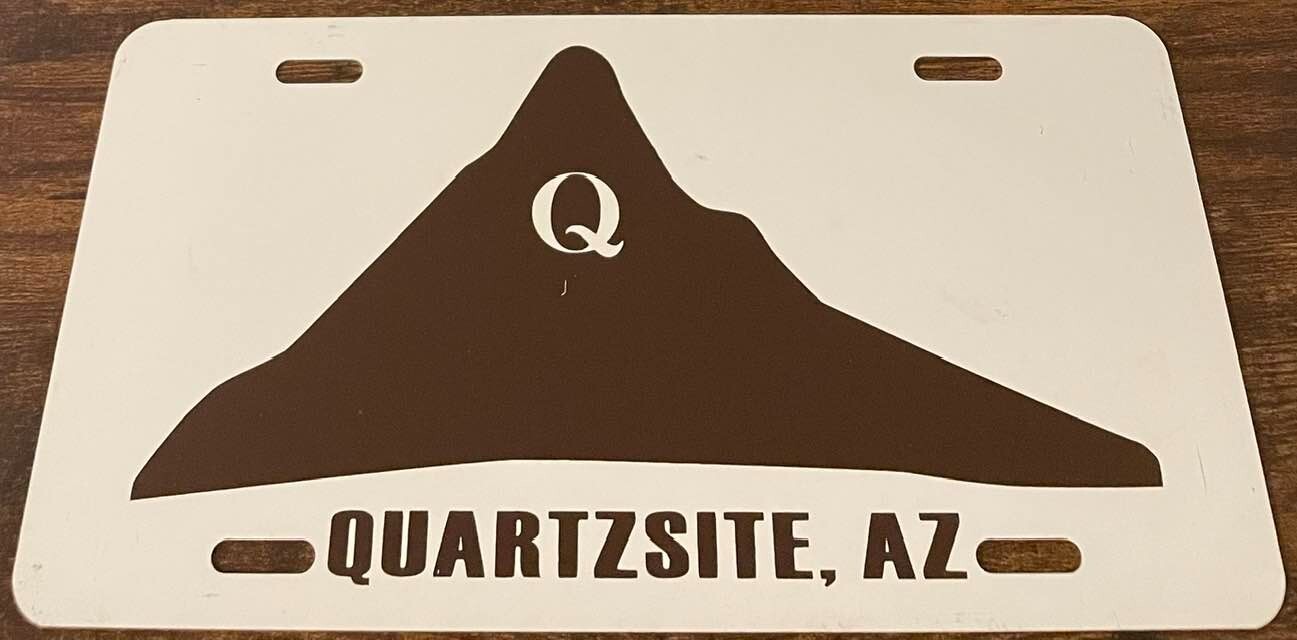 Quartzsite Arizona Booster License Plate Quartzsite Arizona Booster License Plate