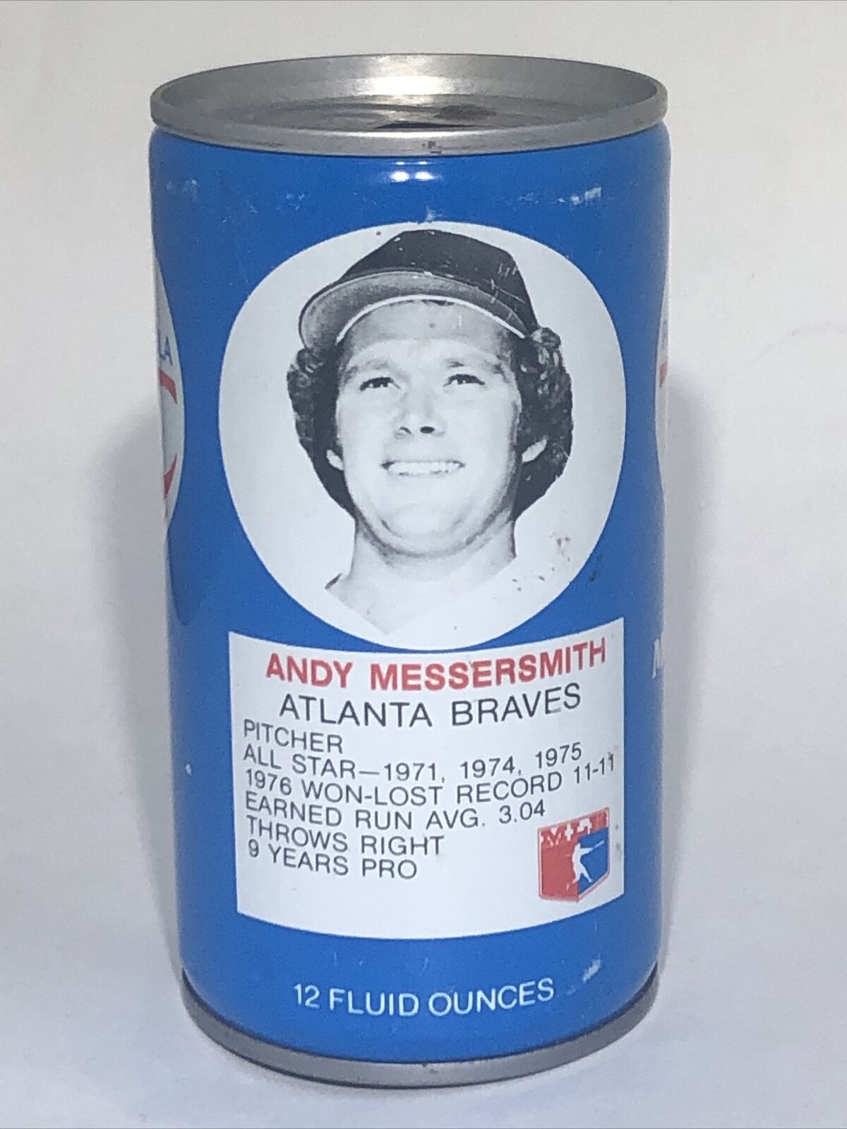 1977 Andy Messersmith Atlanta Braves RC Royal Crown Cola Can MLB All-Star Series