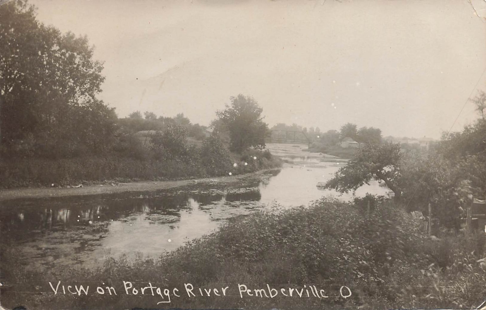 LP14 Pemberville Ohio Portage River View 1908 Leiter RPPC Postcard LP14 Pemberville Ohio Portage River View 1908 Leiter RPPC Postcard