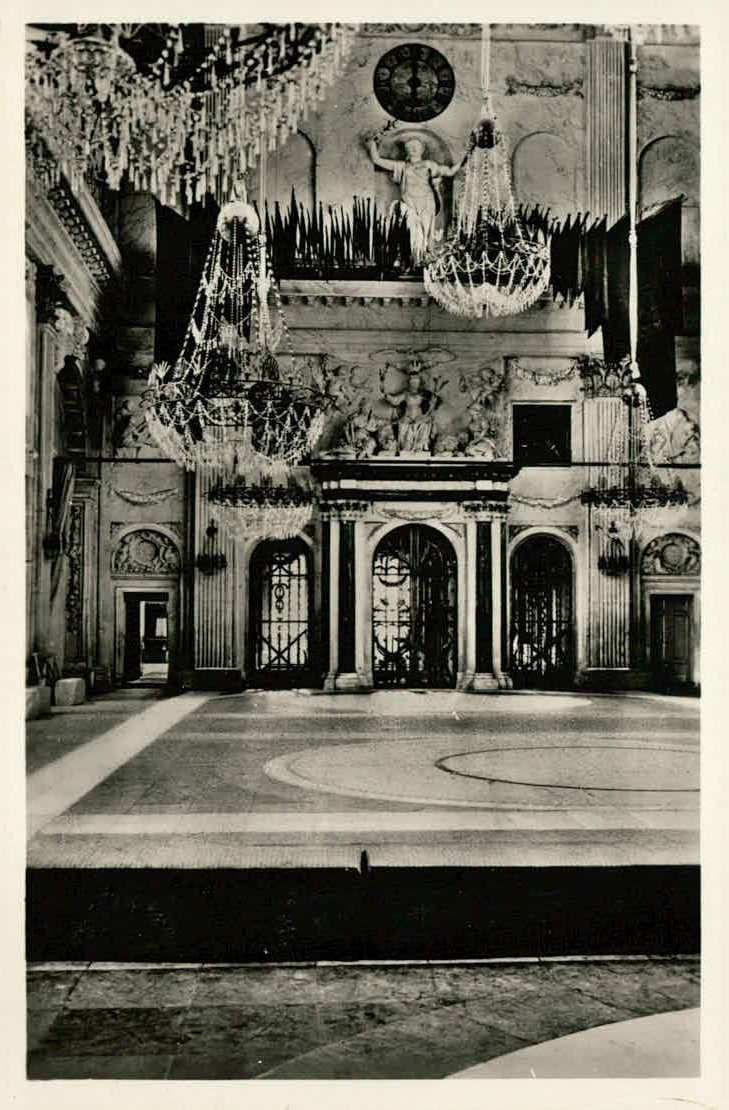 Amsterdam Royal Palace Great Hall Vintage Real Photo Postcard Amsterdam Royal Palace Great Hall Vintage Real Photo Postcard
