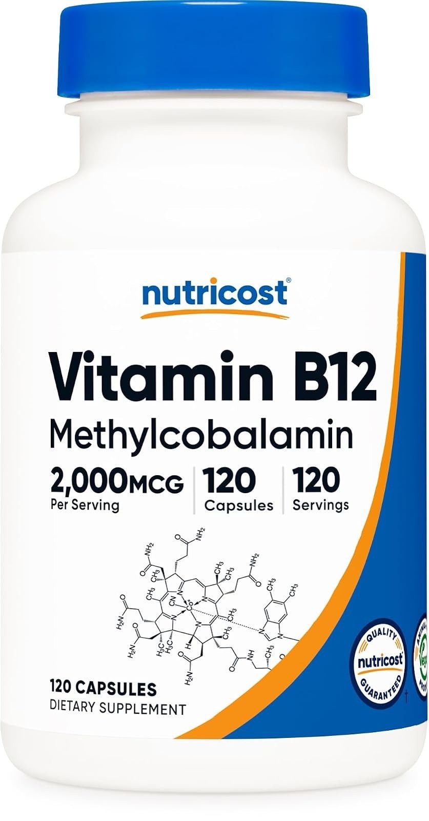 Nutricost Vitamin B12 Methylcobalamin 2000mcg 240 Capsules Gluten Free Nutricost Vitamin B12 Methylcobalamin 2000mcg 240 Capsules Gluten Free
