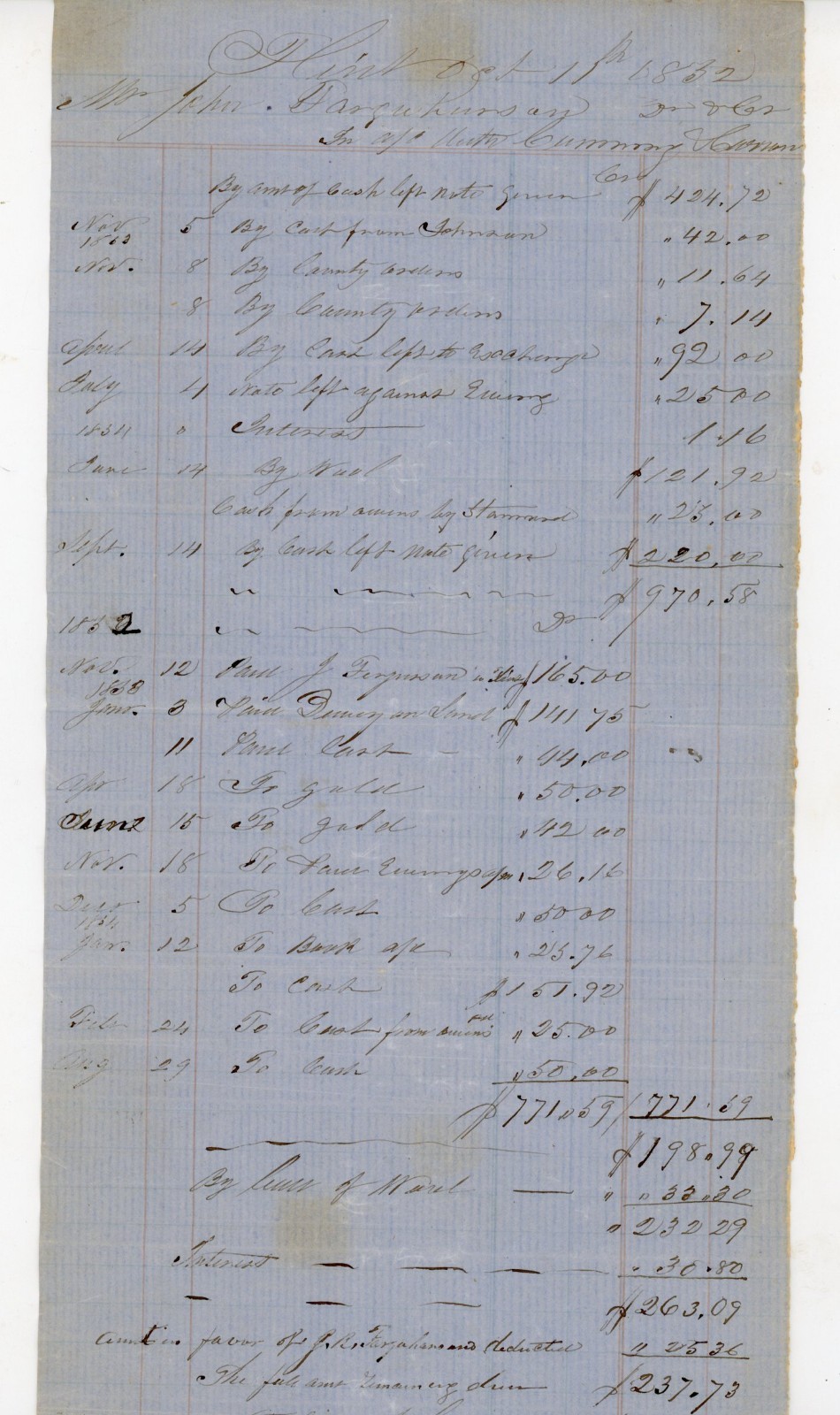 1862 Antique Handwritten Ledger Sheet Flint, MI Area Family Financial Document 1862 Antique Handwritten Ledger Sheet Flint, MI Area Family Financial Document