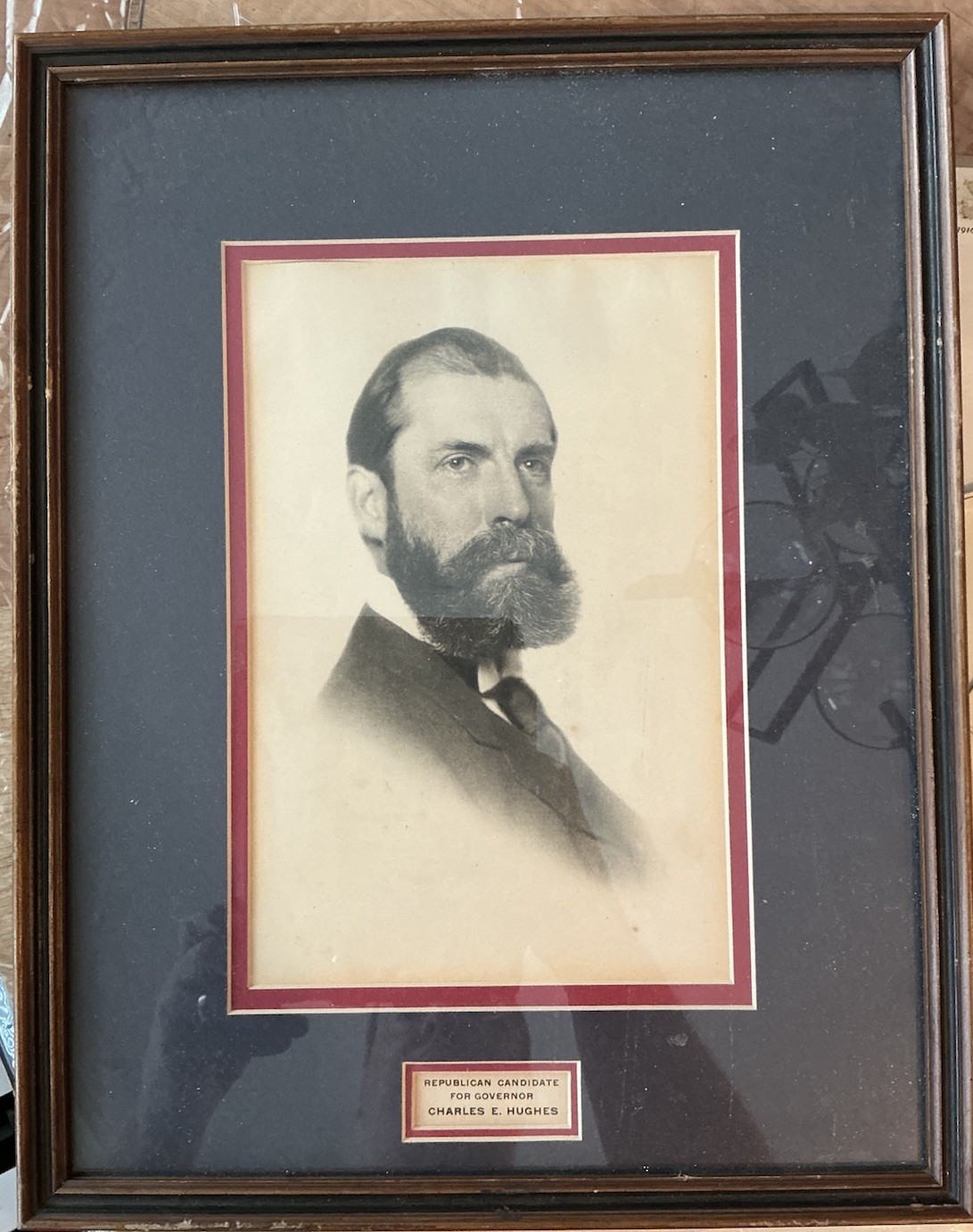 Charles Evans Hughes Republican Candidate Governor Matted And Framed Portrait Charles Evans Hughes Republican Candidate Governor Matted And Framed Portrait