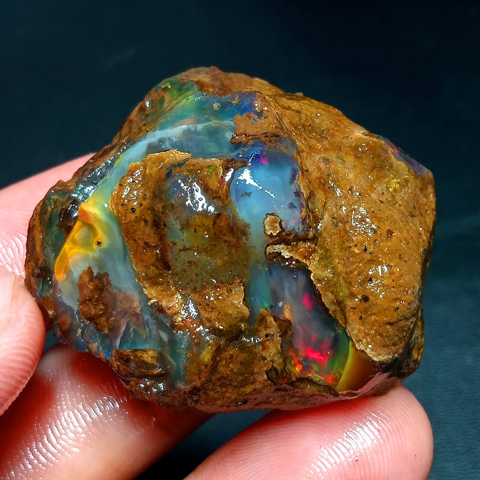 162Ct Natural Opal Rough – Ethiopian Welo Fire Gemstone Nodule 38x33x26mm 162Ct Natural Opal Rough – Ethiopian Welo Fire Gemstone Nodule 38x33x26mm