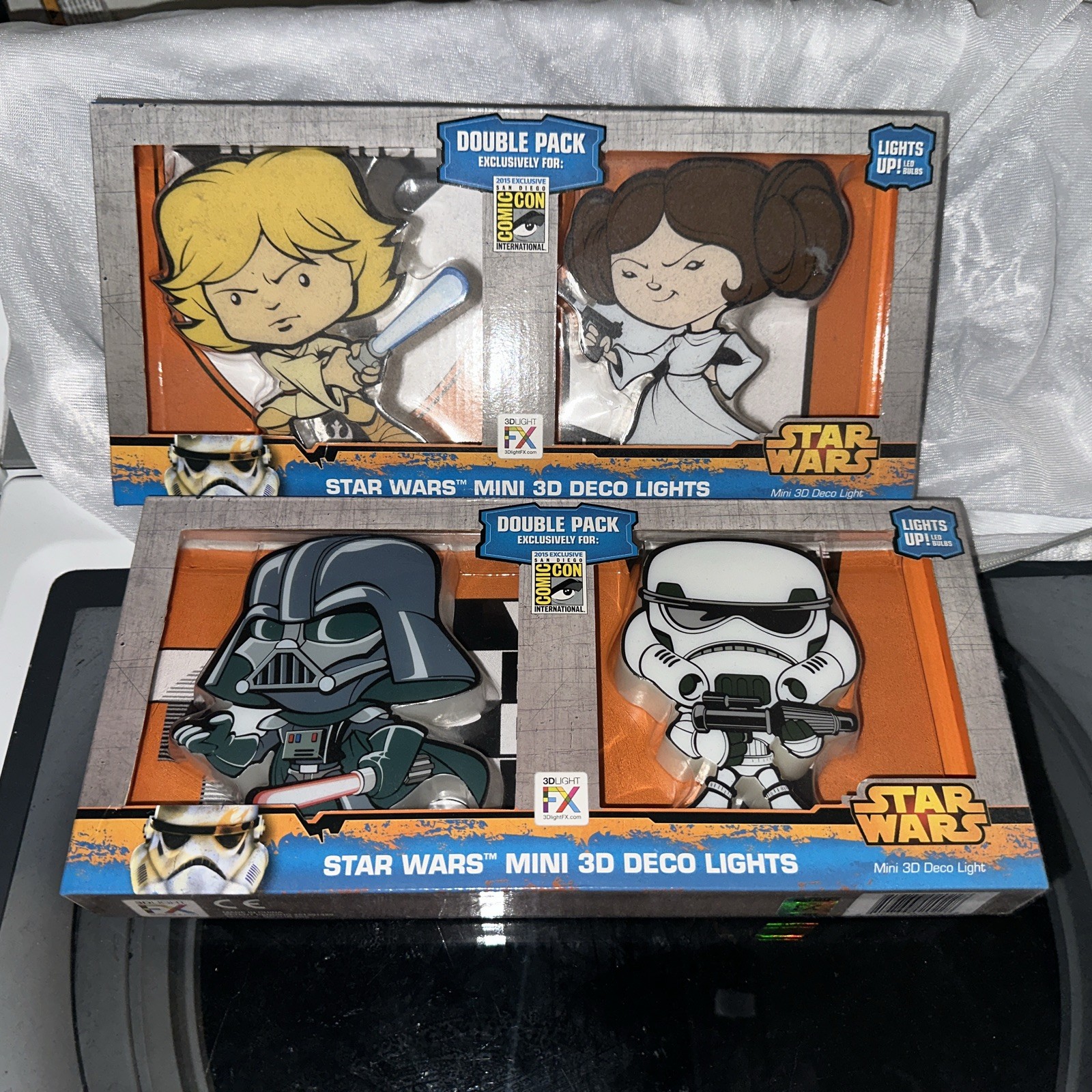 2015 San Diego Comic-Con Exclusive Star Wars Mini 3D Deco Lights New Sealed