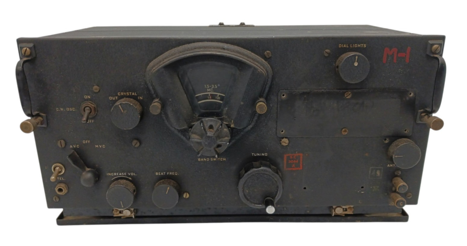 BC-348 Military Aircraft Radio Receiver Vintage Black With Mount Parts or Repair BC-348 Military Aircraft Radio Receiver Vintage Black With Mount Parts or Repair
